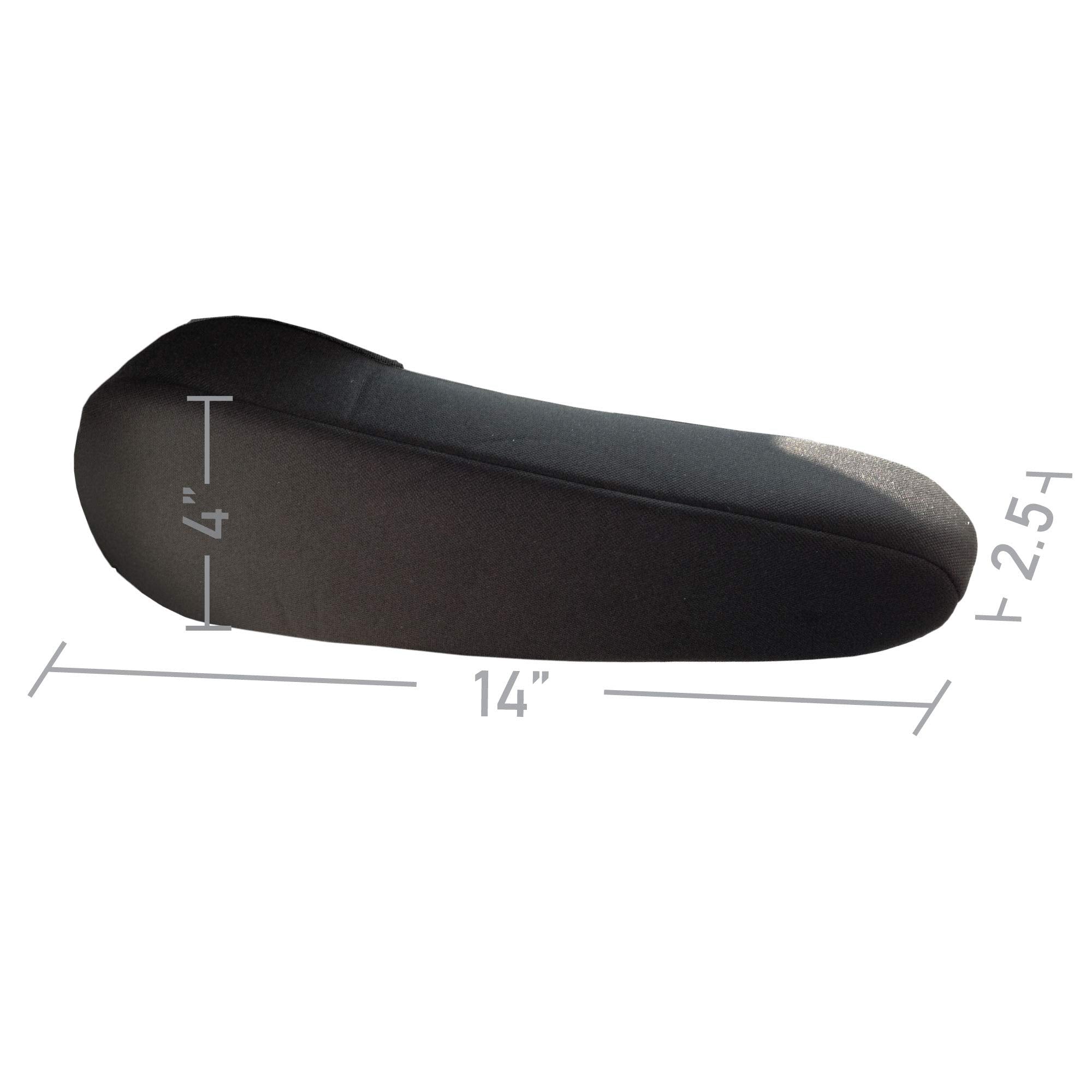 Fh Group Flat Cloth Fabric Armrest Cover Semi-Universal Fit, One Pair Black