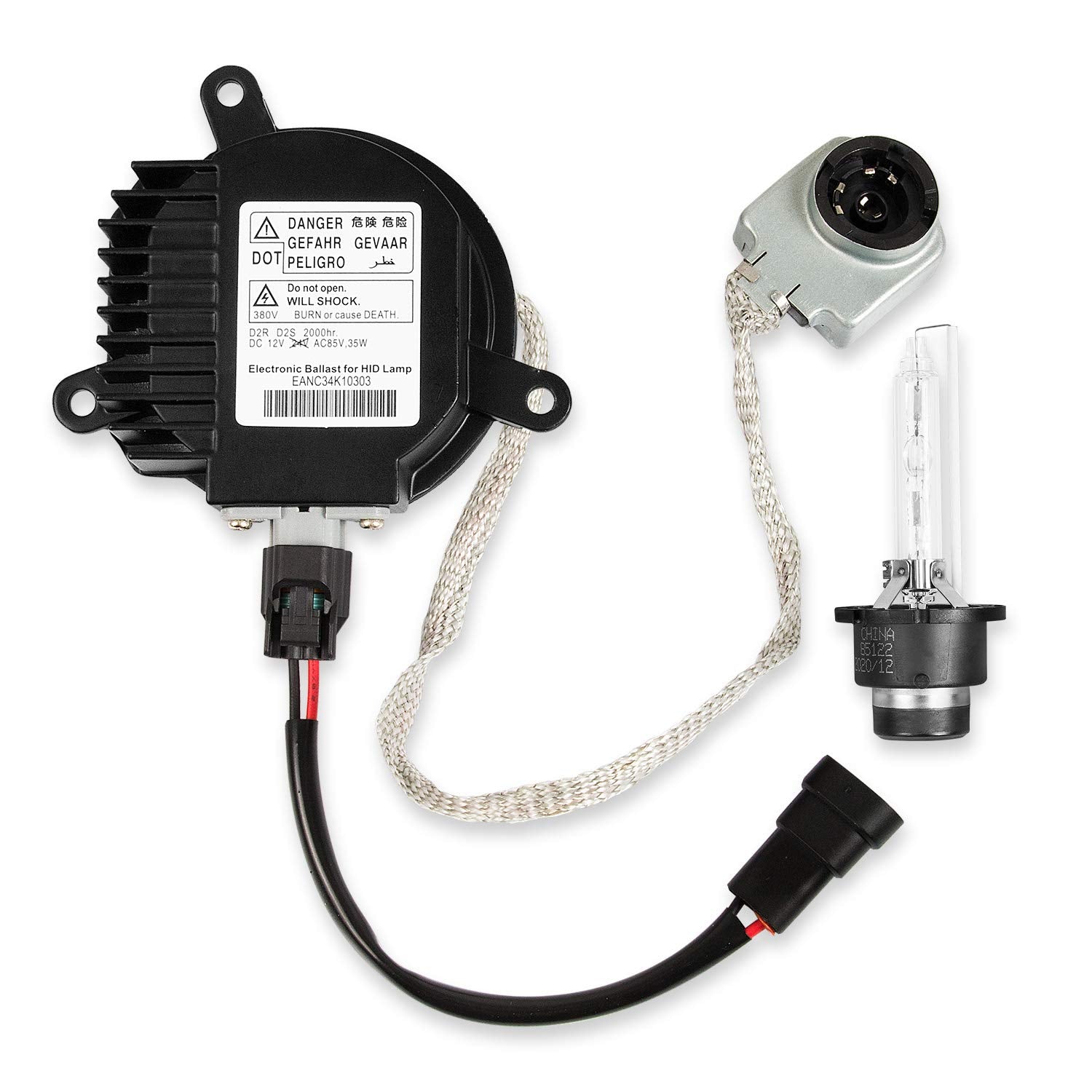 Ransoto 28474-89904 Xenon Headlight Ballast Control Unit With Igniter And D2S Bulb Compatible With Nissan 350Z 370Z Altima Murano Rogue Infiniti G35 G37 Fx35 Fx45 Qx56 Qx70 Replaces 28474-8991A