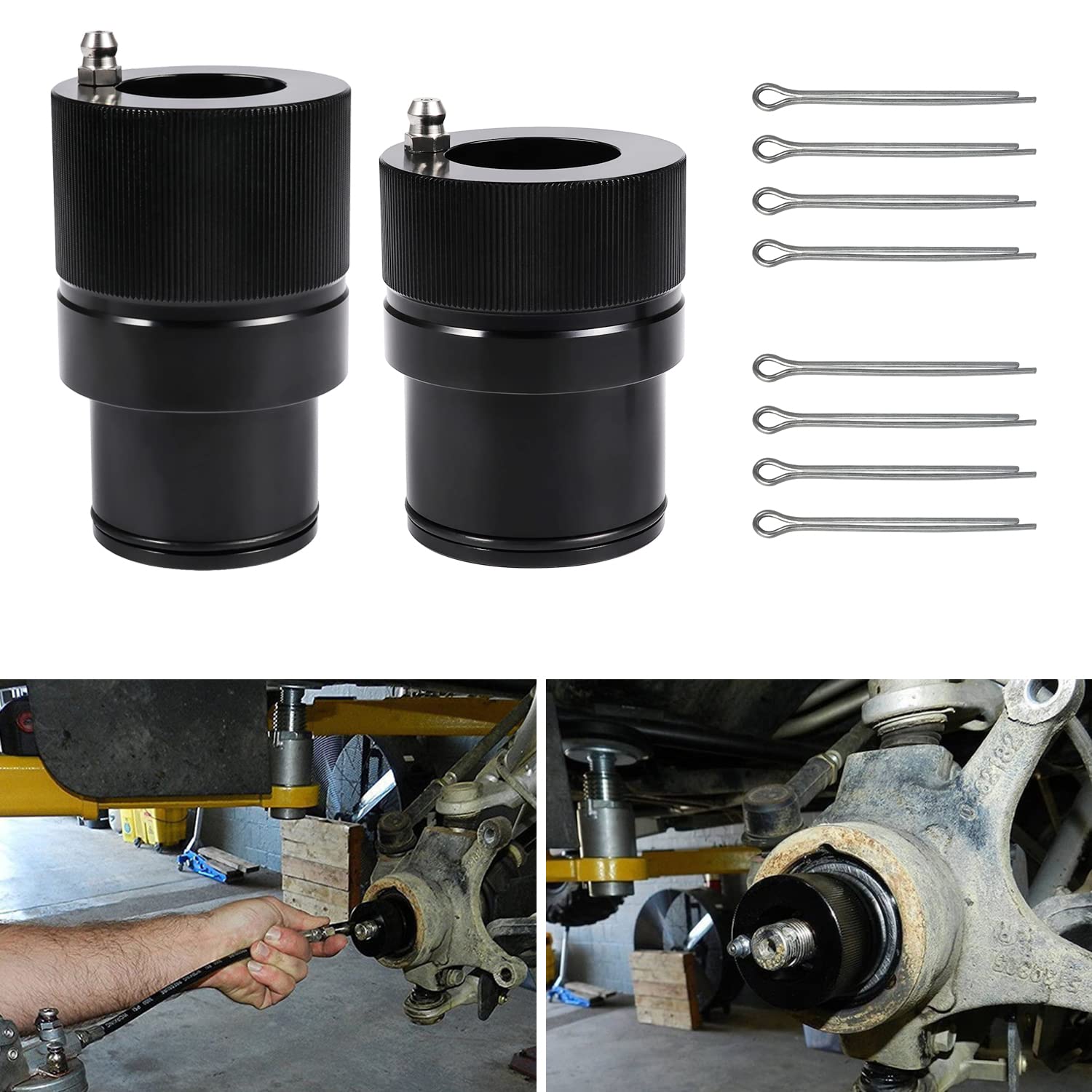 Johntruck 40Mm & 44Mm Front Rear Wheel Bearing Greaser Greasing Tool Kit For Polaris Ranger 570 800 900 Xp1000/Sportsman 500 550