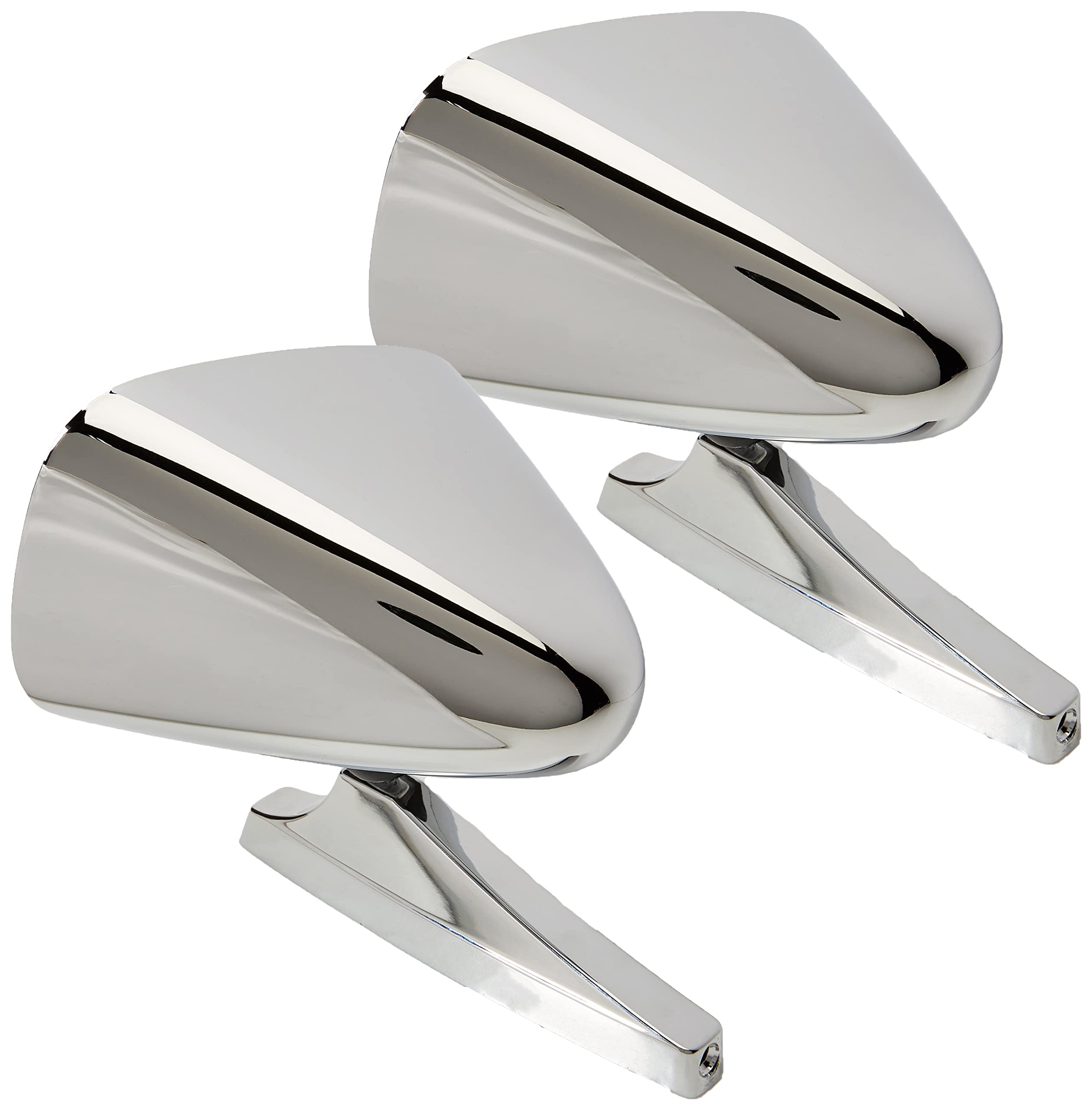 Fit System Dual Sport Universal Mirrors Twin Pack - Model 1600, Chrome Glass Finish