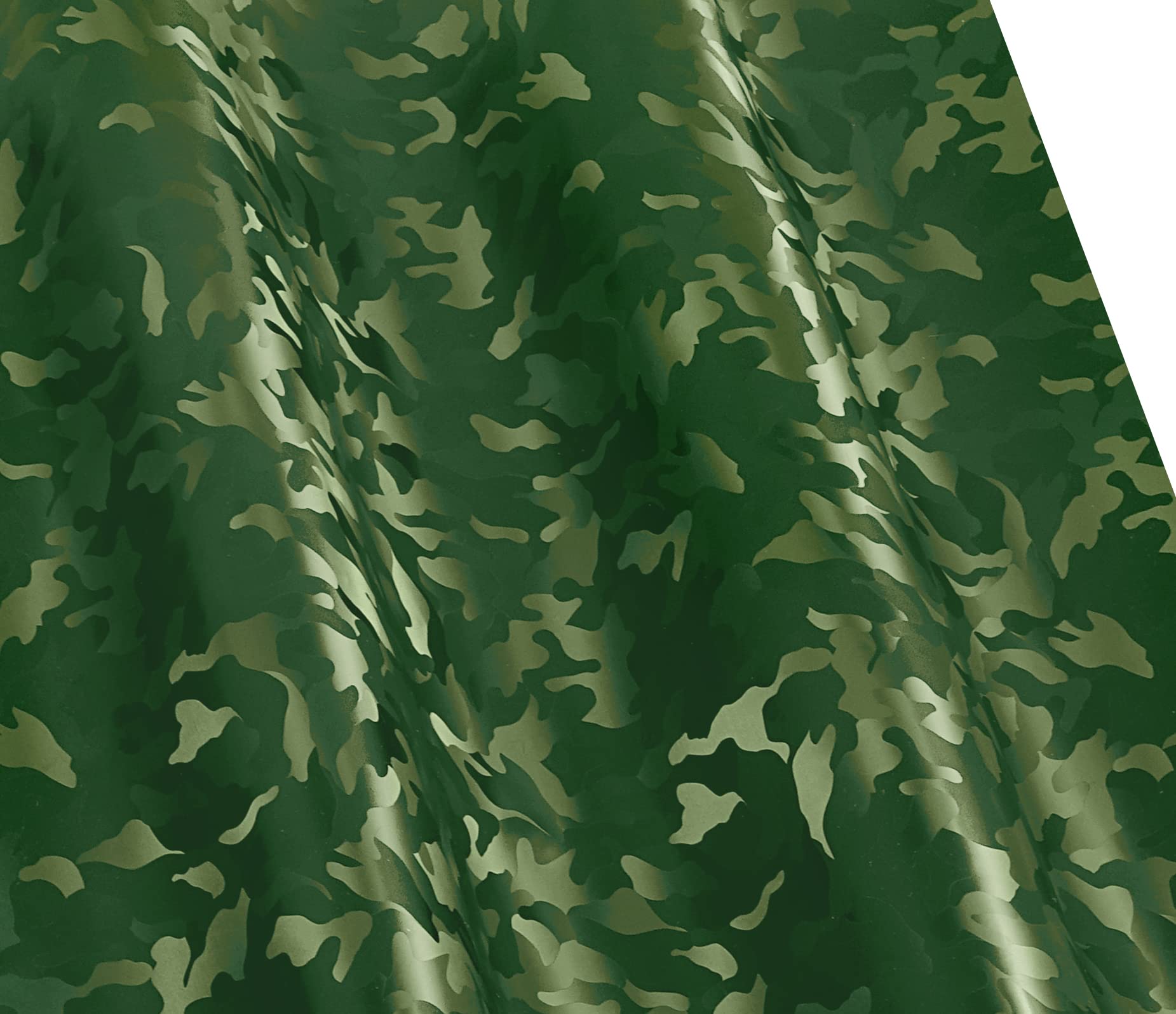 Vvivid Vinyl Camouflage Pattern Wrap Air-Release Adhesive Film Sheets (50Ft X 5Ft, Forest Green Medium Camo)