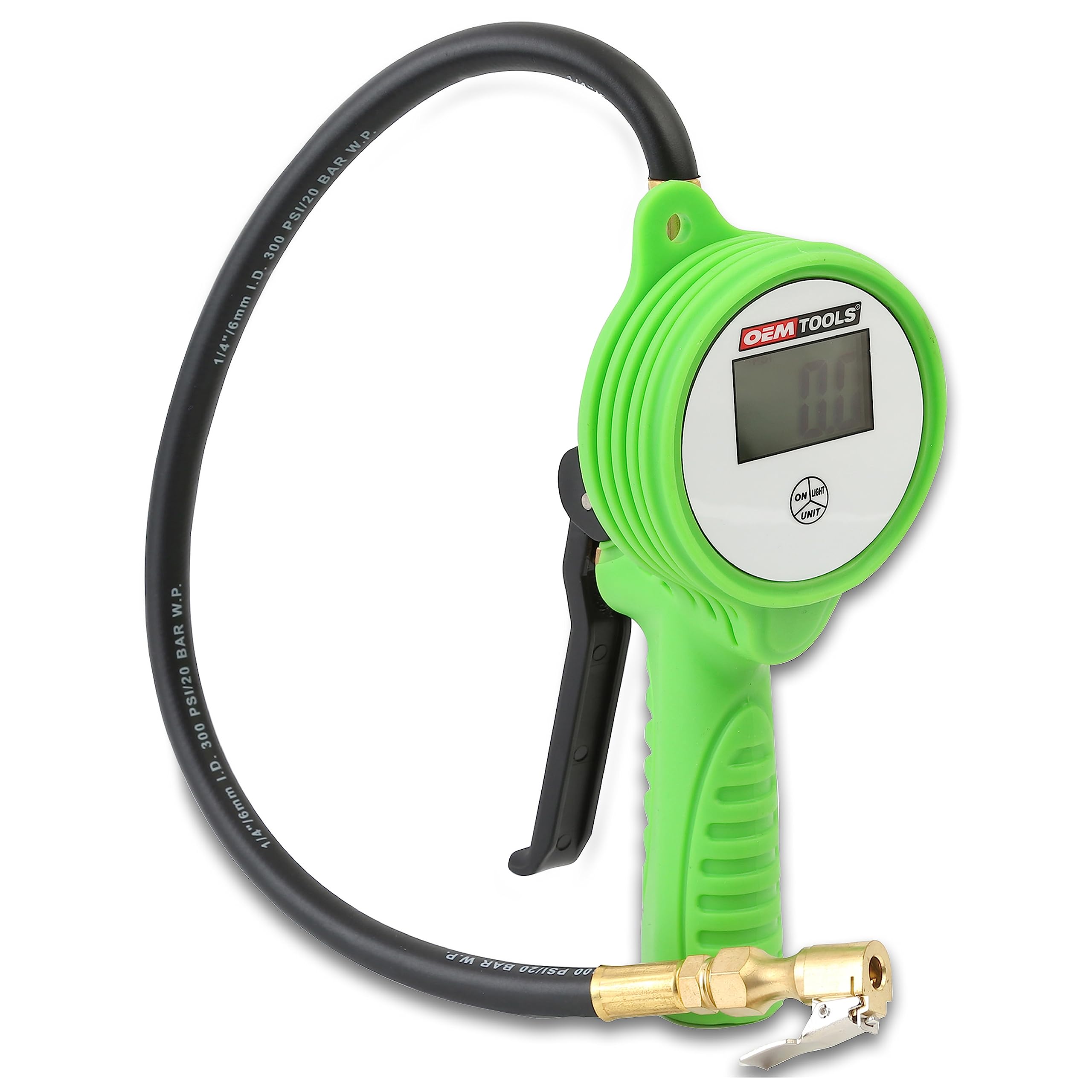OEMTOOLS 24412 Digital Tire Inflator with Tire Pressure Gauge, Digital LCD Display, 0 to 175 PSI Air Pressure Gauge for Tires wi