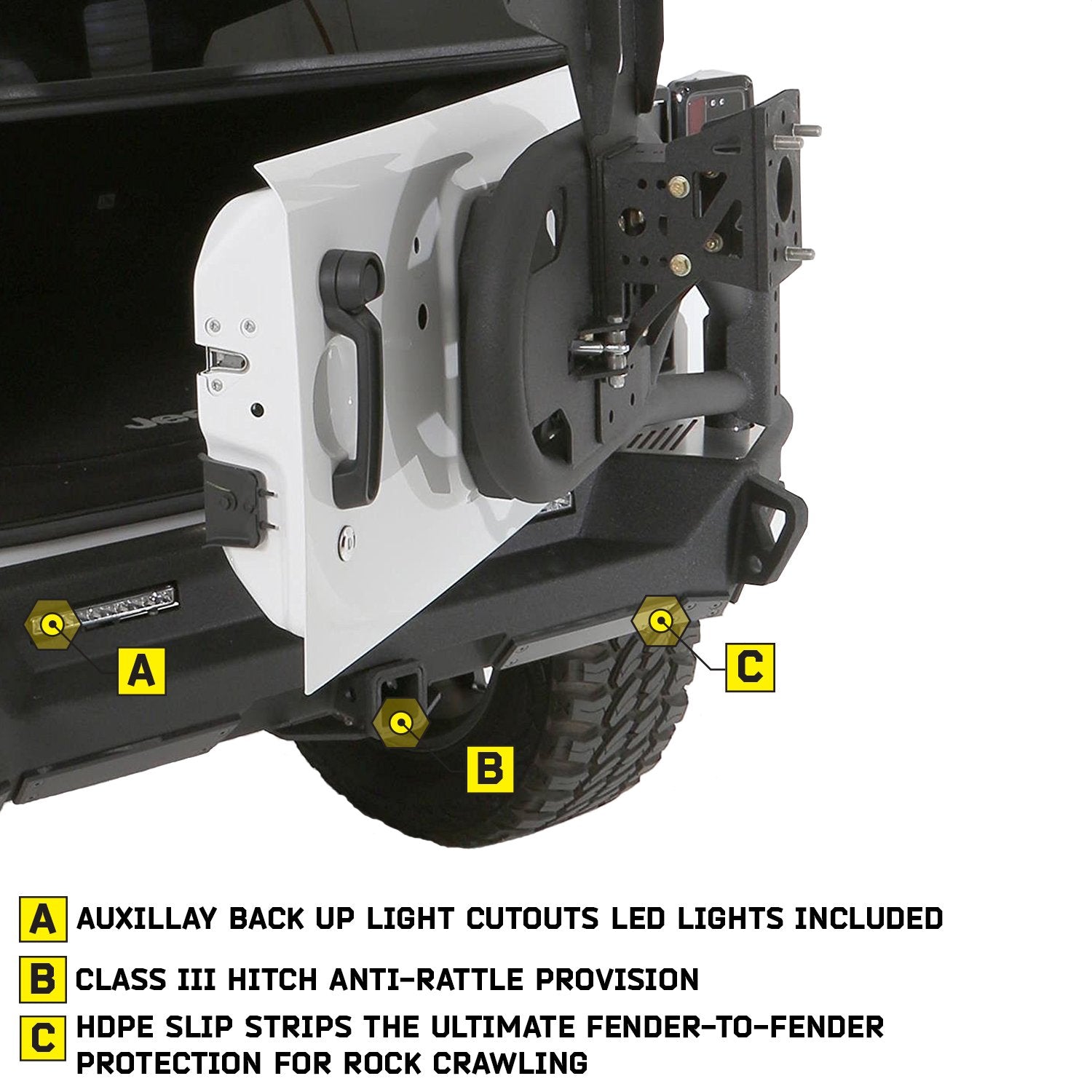 Smittybilt 76858 Xrc Gen 2 Rear Bumper For Jeep Wrangler