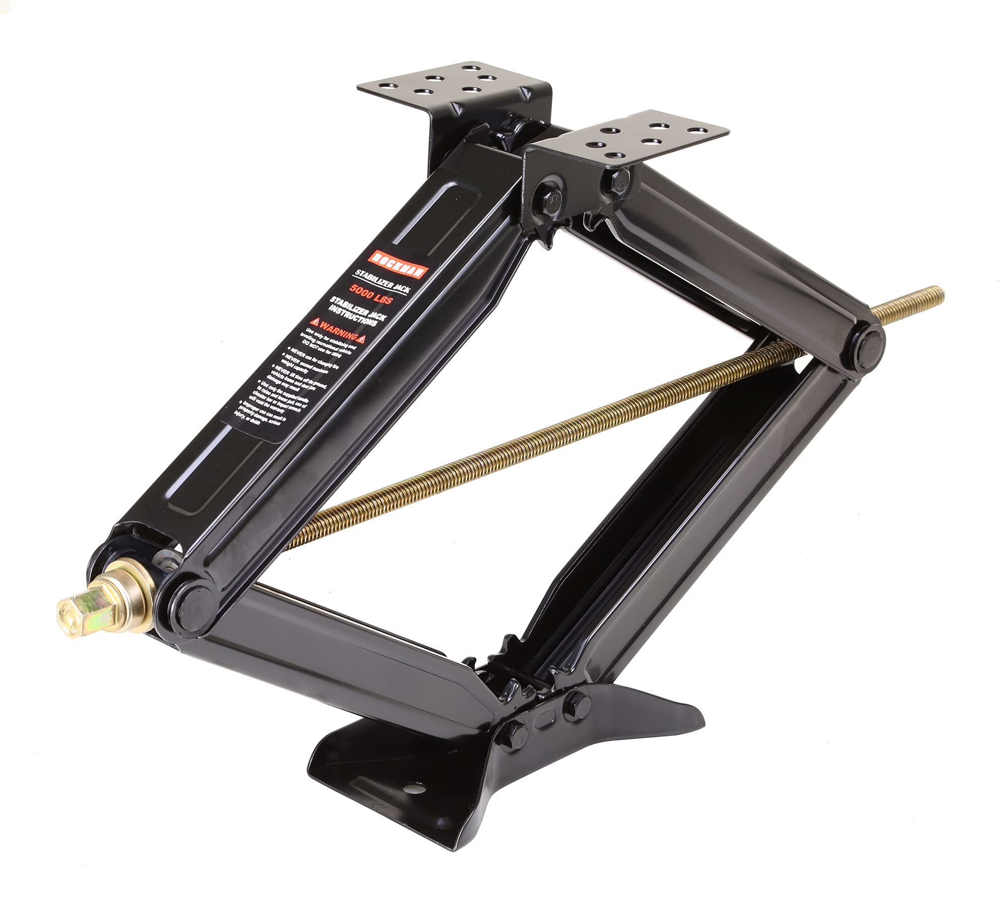 Rockman Rv Camper Trailer Stabilizer Leveling Scissor Jacks W/Socket & Level 24'' 5000Lbs Set 2