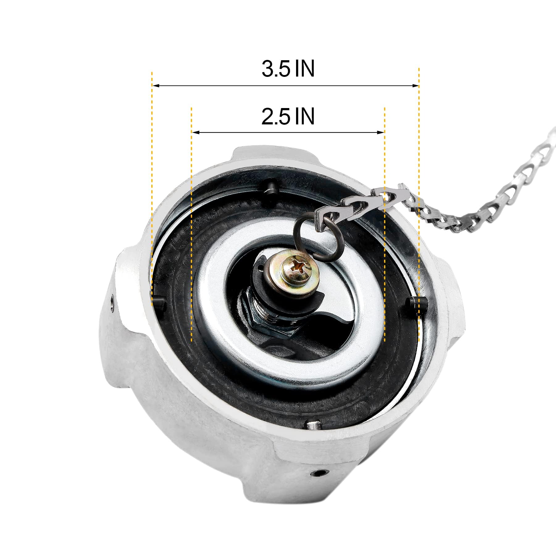 Gledewen Locking Fuel Cap, Compatible with 1996-2018 Freightliner Cascadia Columbia Century Coronado, 1/4 Turn Lock Gas Cap, 3In