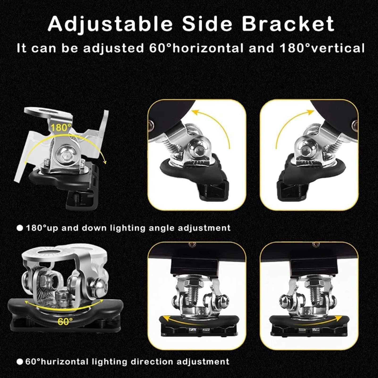 Car Engine Hood Led Light Bar Mounting Brackets, Led Work Light Mounting Holders, Universal Stainless Steel Hood Clamp Work Ligh