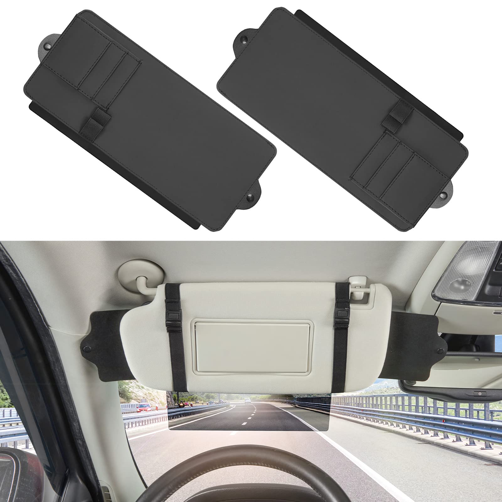 JOYTUTUS Polarized Sun Visor Extender for Car Sunshade Visor Extension, Adjustable Sun Visor Extender Anti-Glare, Safe Driving, 