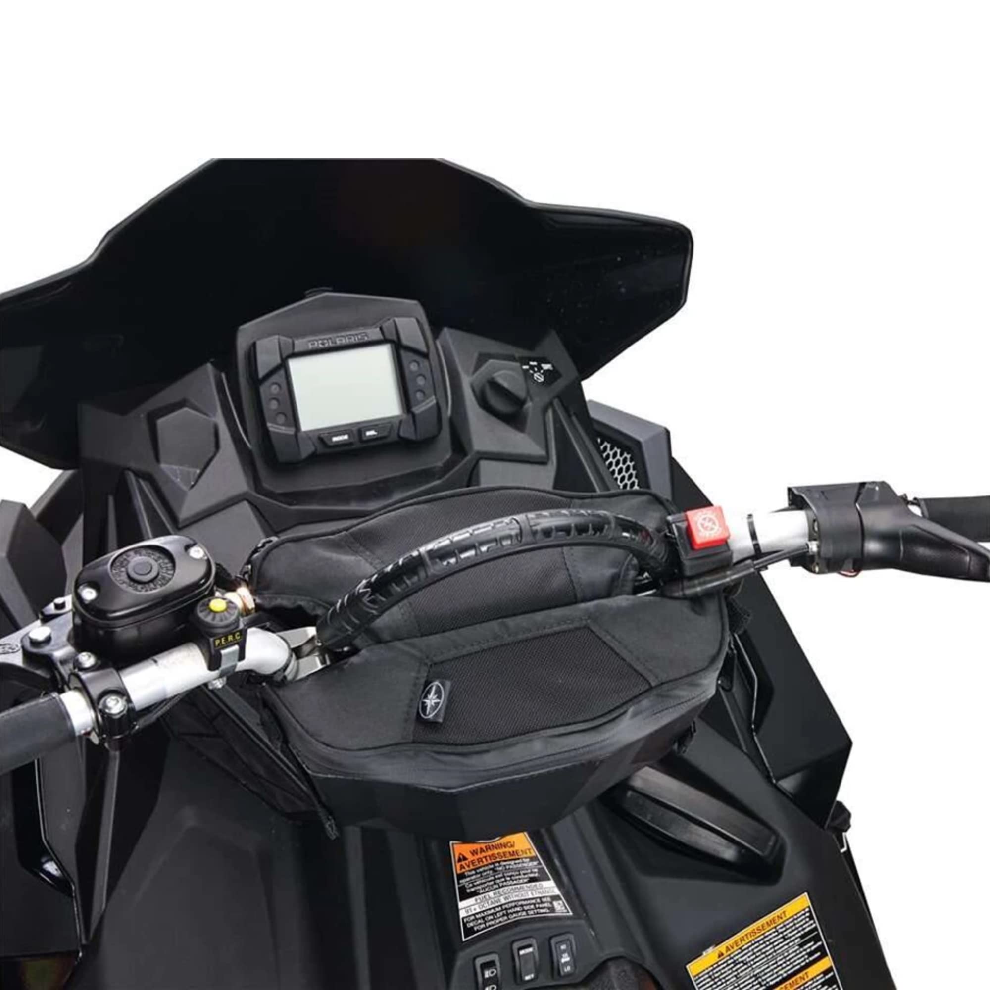Polaris Black Axys Pro-Taper Water Resistant Handlebar Bag 13x11x3 inches, Model 2880971, Durable Polyester