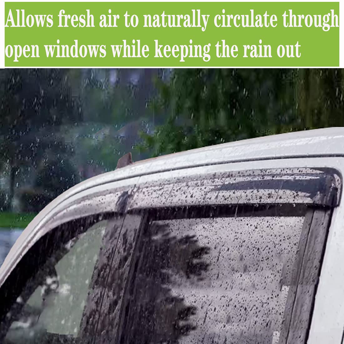 Rain Guards Window Visors Side Car Wind Deflectors For Truck 1999-2006 Silverado & Sierra 1500/2500/3500/2500 Hd Extended Cab,07