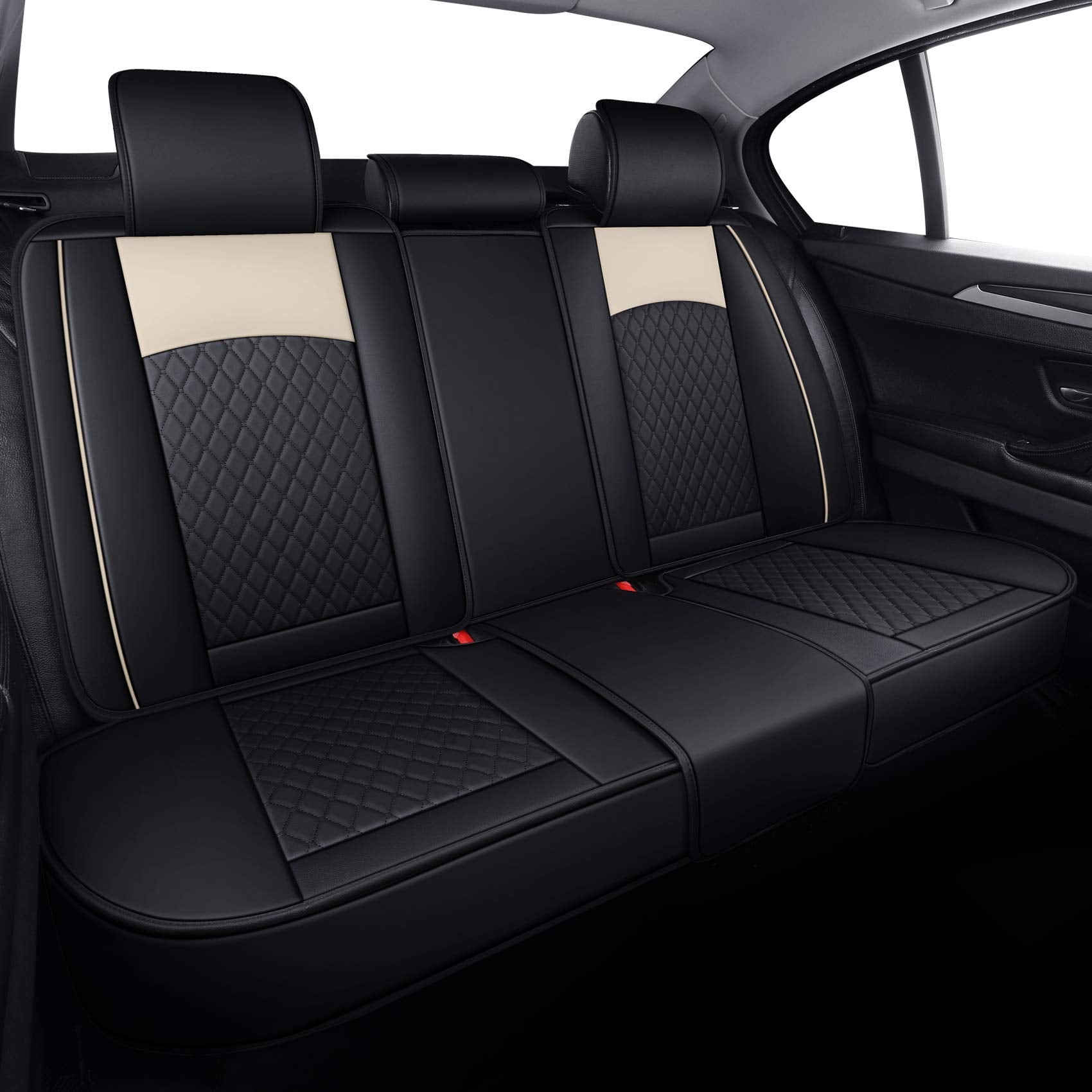 Aierxuan Leather Universal Car Seat Covers Split Bench 40/60 For Honda Acura Chevy Nissan Lexus Toyota Kia Ford Buick Volvo Vw A