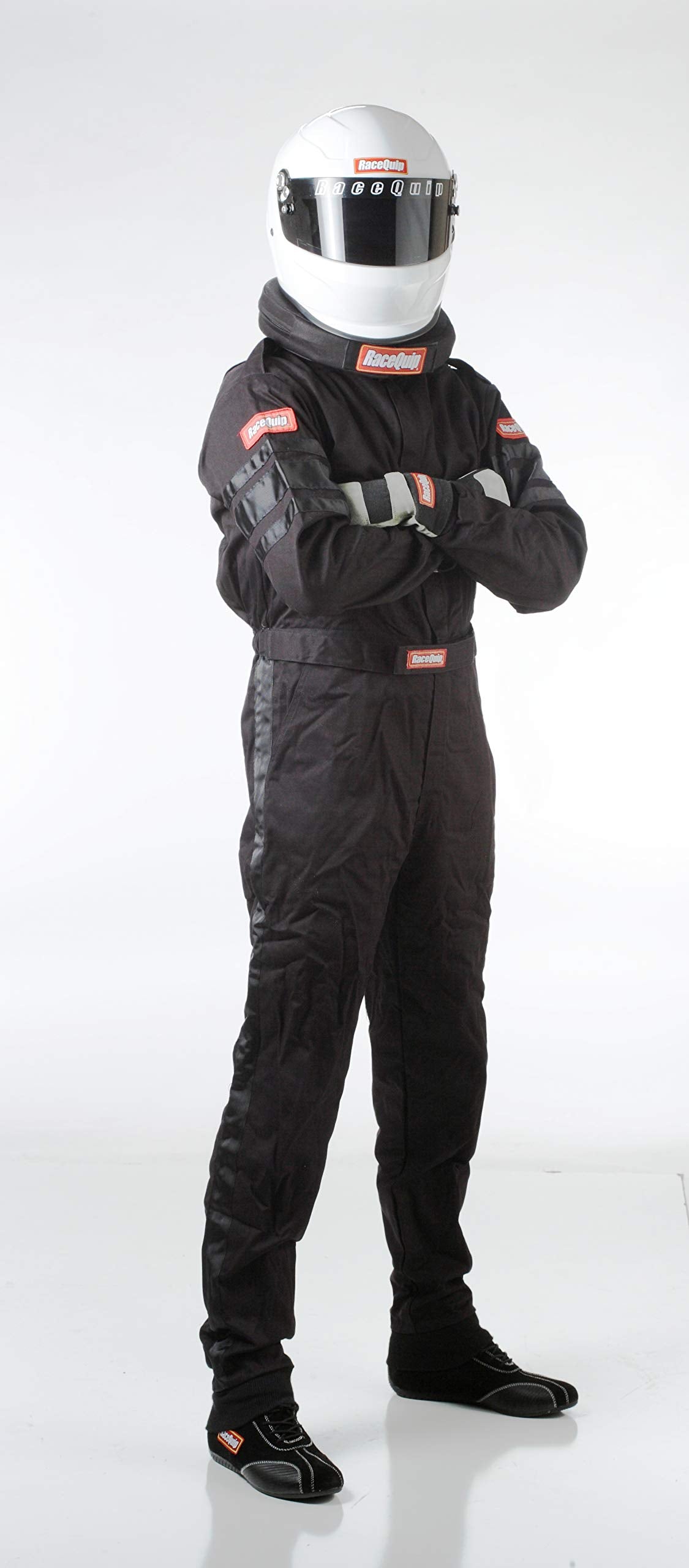 RaceQuip One Piece Racing Driver Fire Suit SFI 3.2A/1 Medium Black 110003