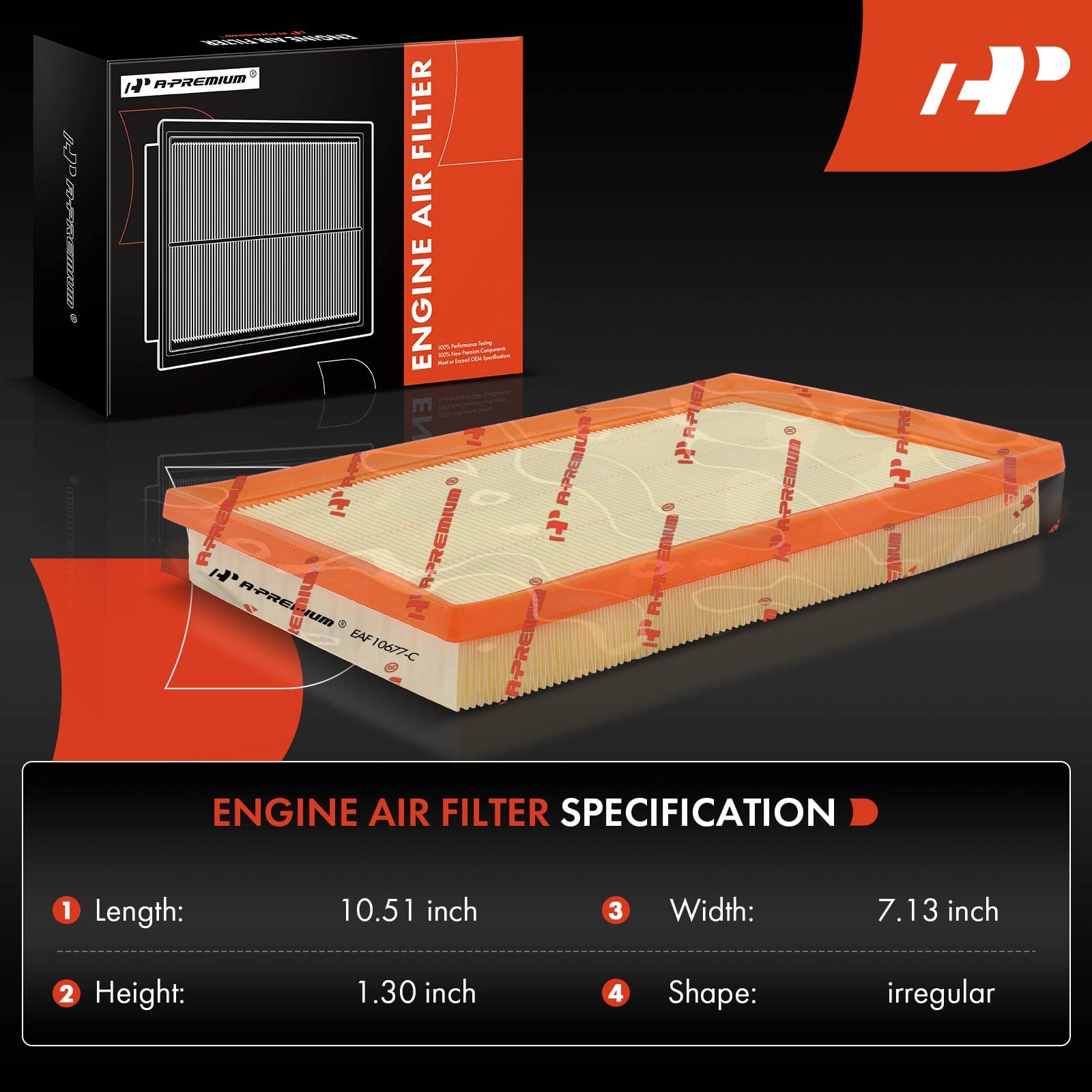 A-Premium 2 Pack Engine Air Filter Fits for CA10677, Compatible with Toyota RAV4 2013-2018, Avalon 2013-2019, Camry 2012-2017 &