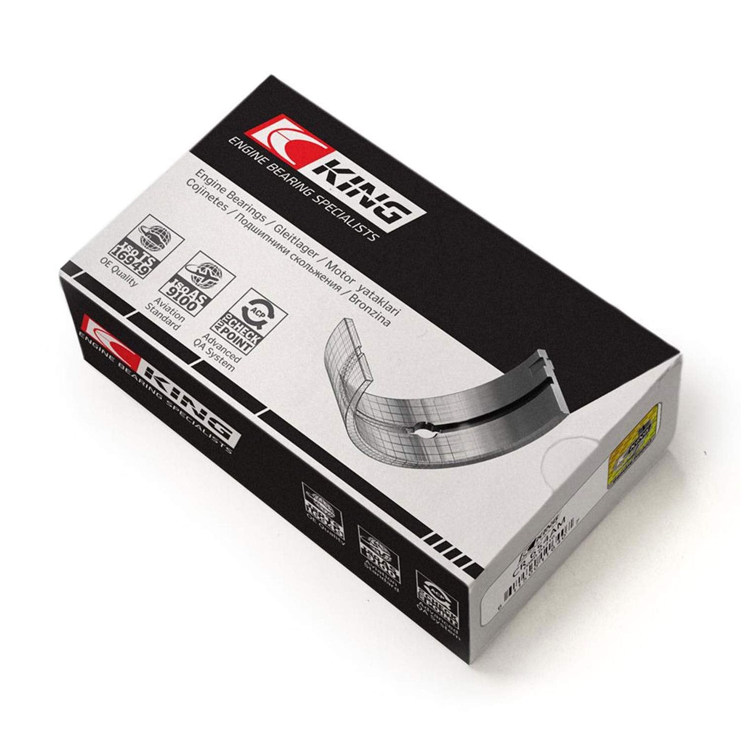 King Bearings Cr814Si Connecting Rod Bearings, Ford 351Ci 5.8L 16V (Set Of 8 Pairs)