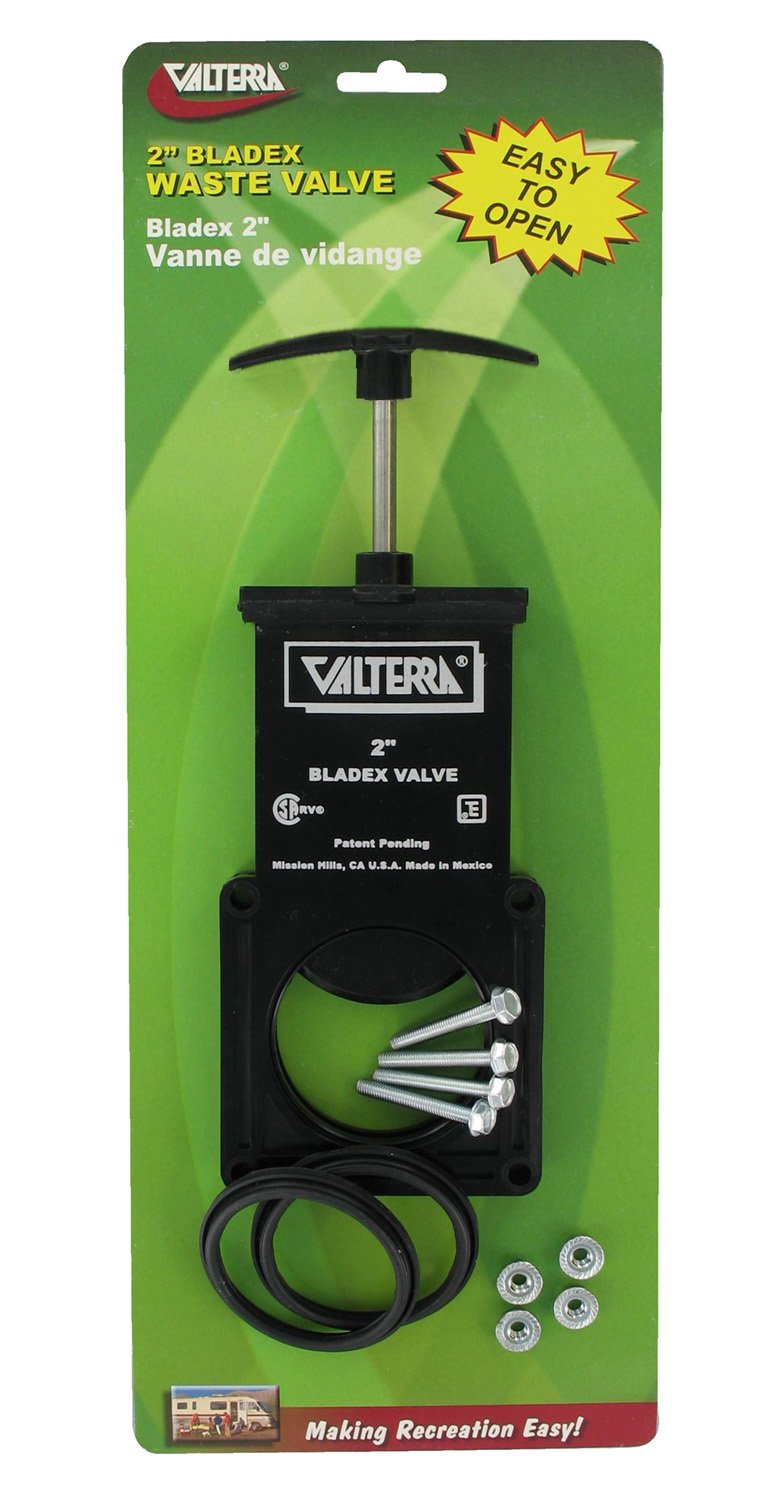 Valterra T1002Vp Bladex Waste Valve With Plastic Handle - 2 , Black