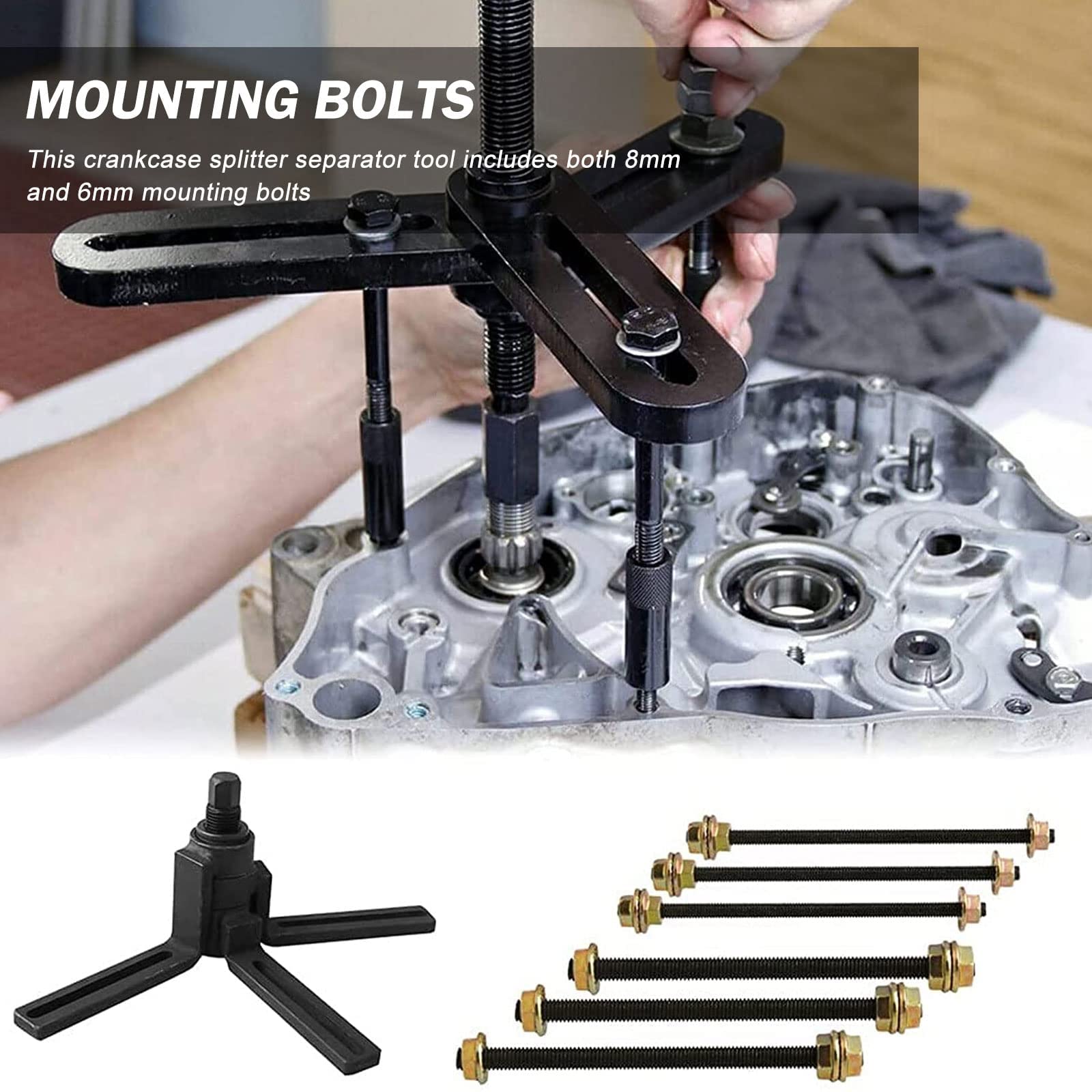 RYANSTAR RACING Crank Case Splitter & Puller Kit - Off Road Vehicle Tools, Crankcase Kit, C-Clip Adapter, Model MB-ST003+MB-ST002