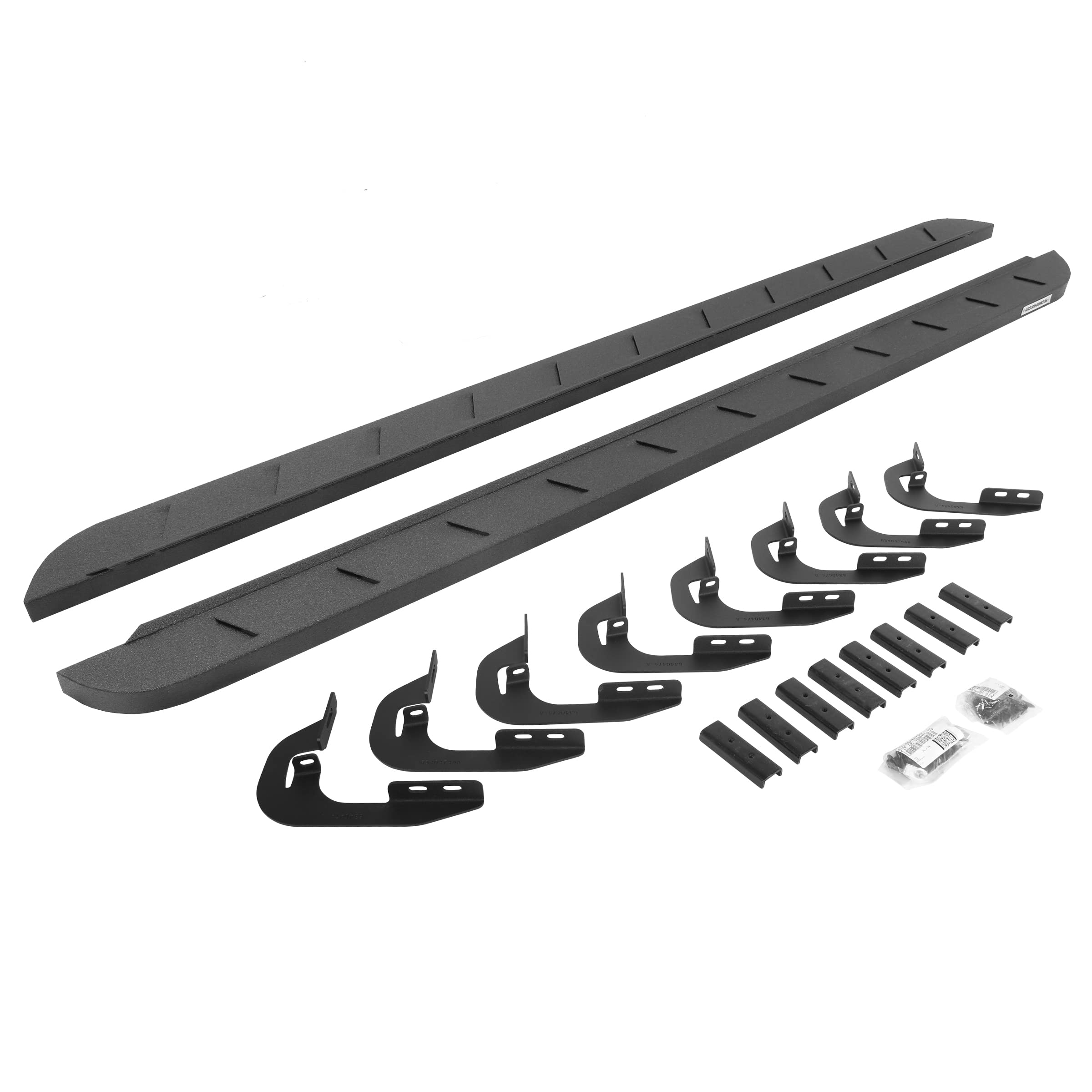 Go Rhino 63404787St Rb10 Slim Line Running Boards With Mounting Brackets Kit For 14-19 Silverado 3500 Hd, Sierra 2500 Hd, Silverado 1500, Silverado 2500 Hd, Sierra 1500, Sierra 3500 Hd (Crew Cab