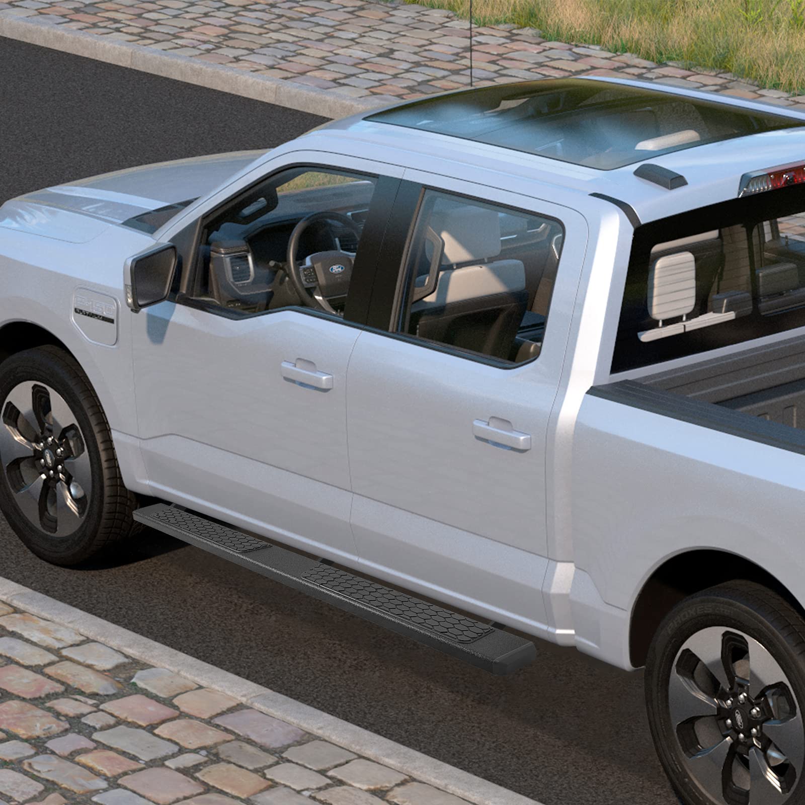 COMNOVA Side Steps Running Boards, 6.5" Rock Sliders, Carbon Steel, Black, Compatible with 2009-2018 Ram 1500 & 2010-2026