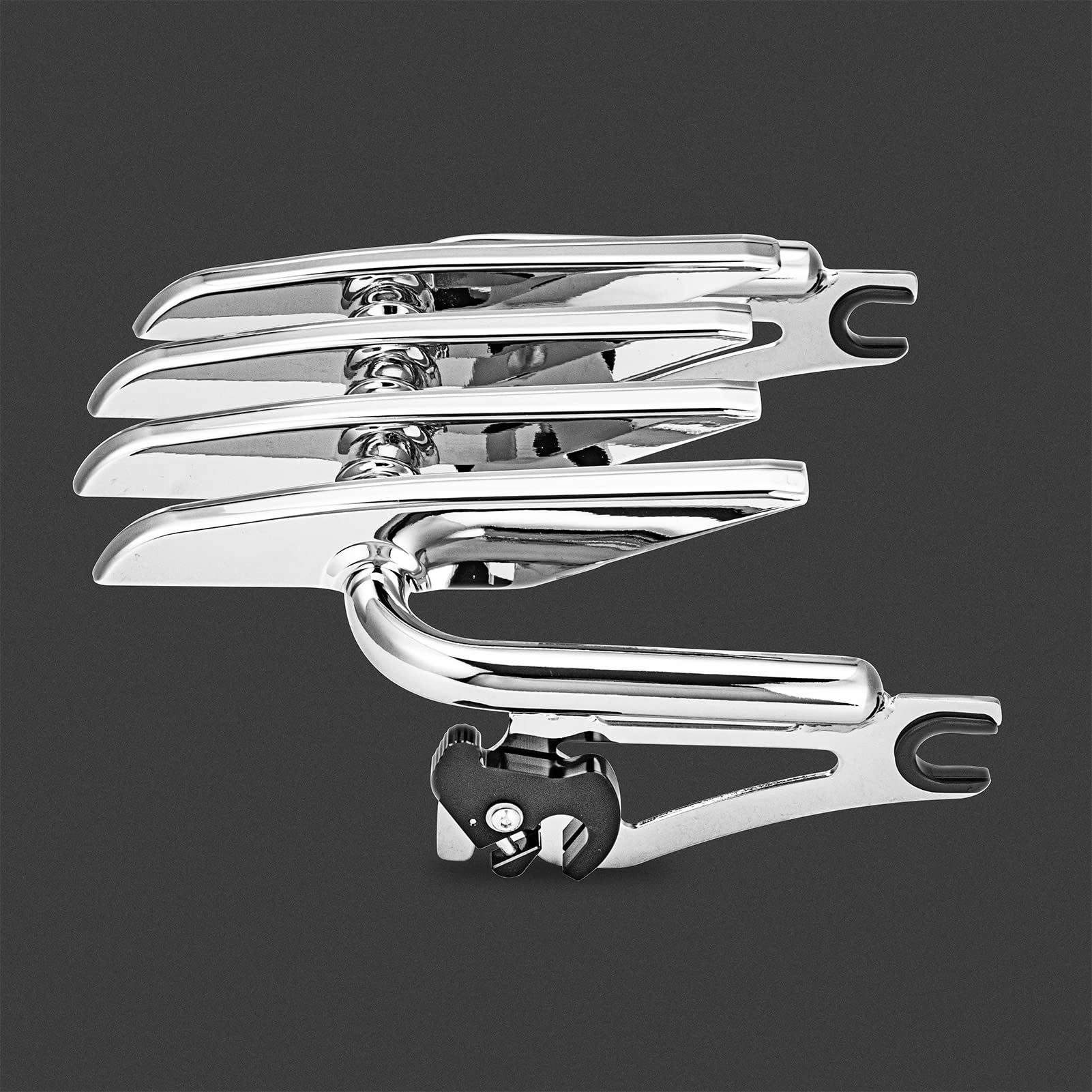 Mofun Chrome Luggage Rack Stealth Style Detachable Compatible with 2009-2024 Harley Touring Road King Electra Glide Road Glide S