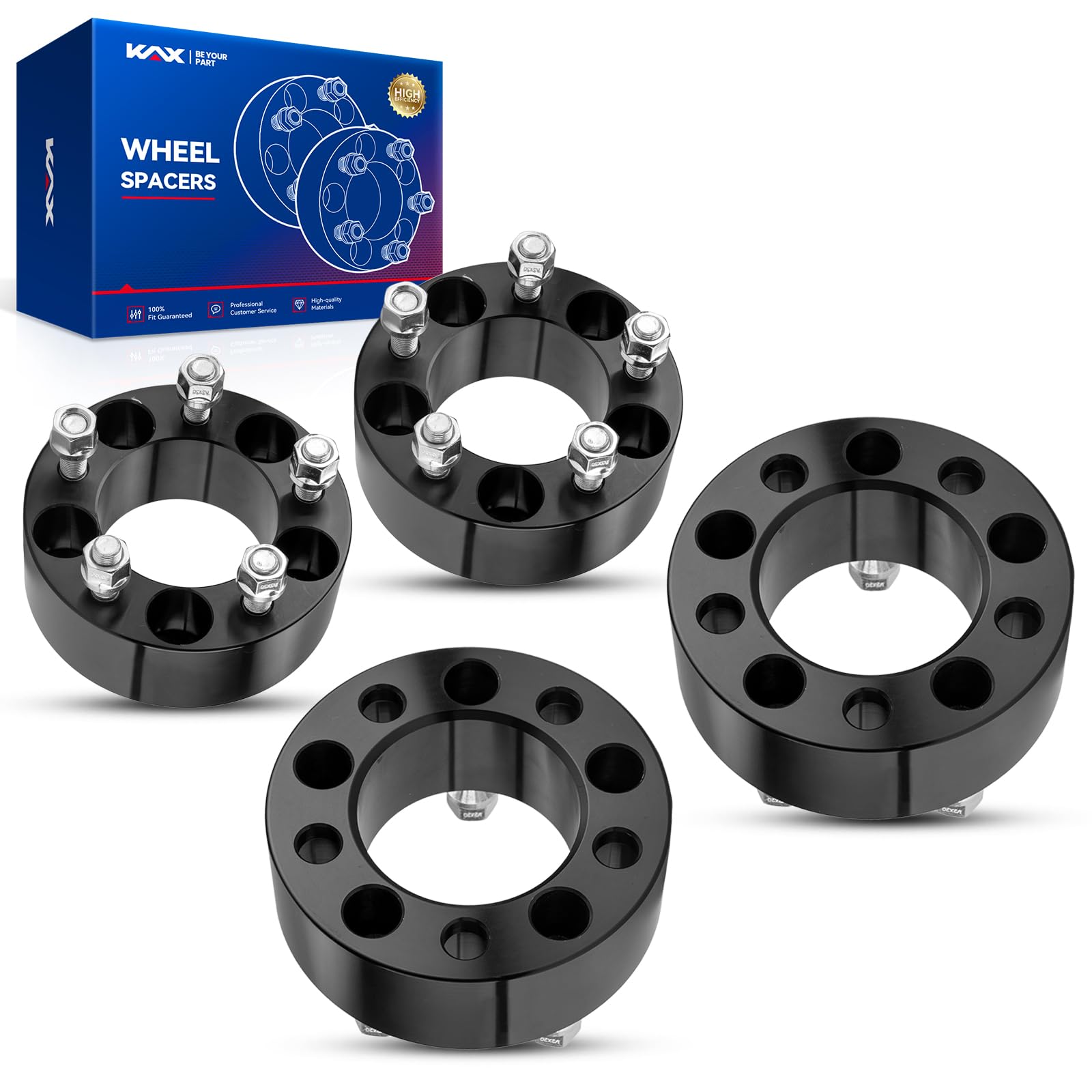 Kax 5X4.5 Wheel Spacers,2 Inch 5 Lug Centric Wheel Spacers Fit For Explorer, Edge, Ranger, Mustang, Liberty, Wrangler, Taurus, C