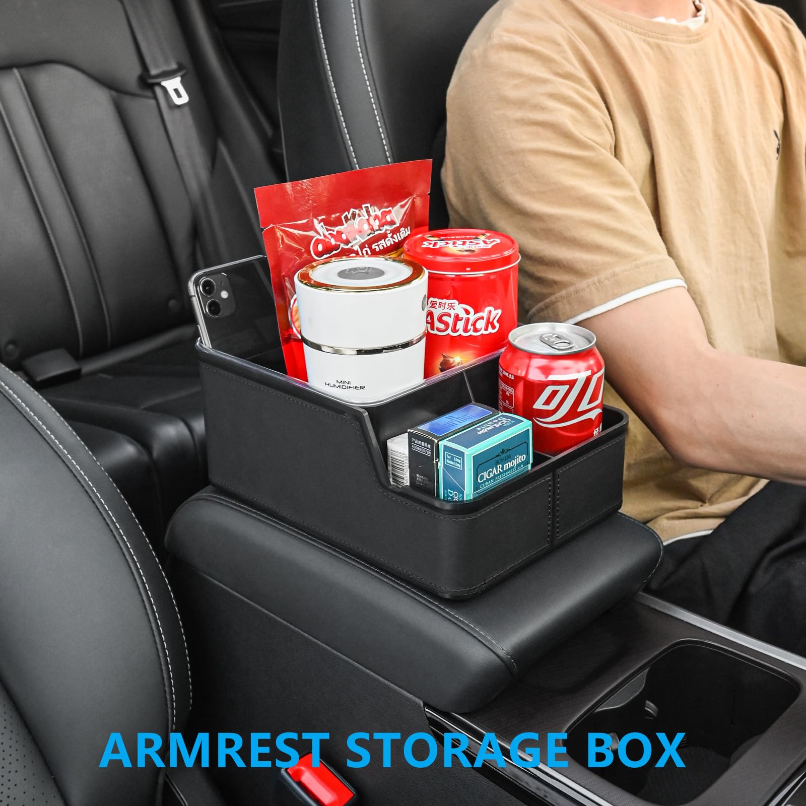 Keketuohai Car Storage Organizer Between Seats,Car Armrest Storage Box Back Seat Organizer With 3 Storage Compartments Car Inter
