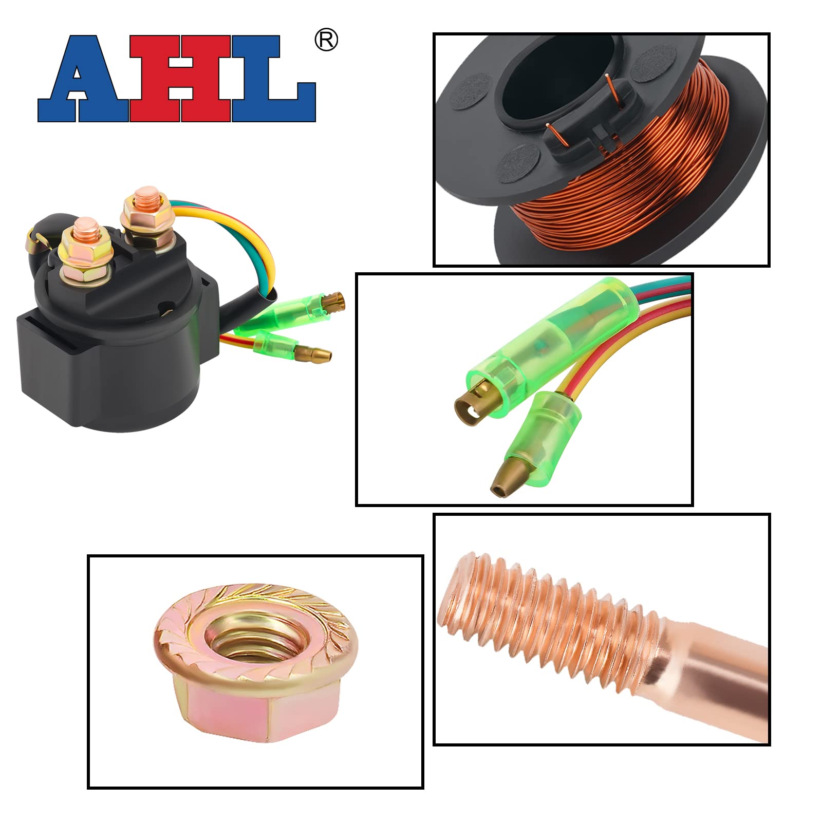 AHL Starter Solenoid Relay for Honda TRX250EX Sportrax 2003-2008 ATV