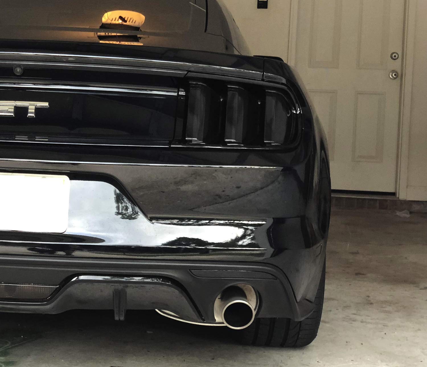 iJDMTOY Black Smoked Rear Bumper Reflector Lenses for 2015-2017 Ford Mustang, OE-Spec LH RH Assembly