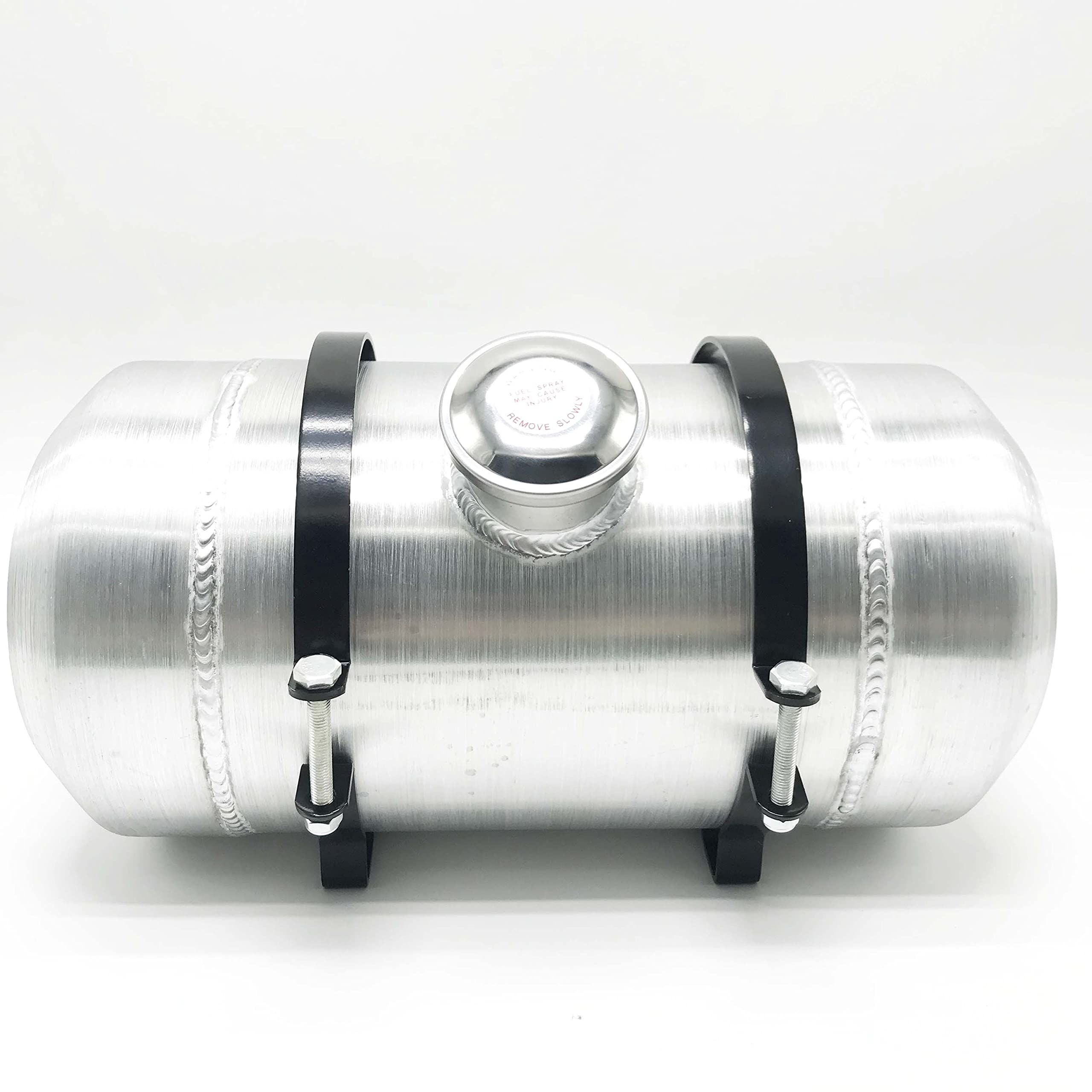 Jsd Auto Parts 3.25 Gallons Aluminum Gas Tank / Fuel Tank 8 X16 Inch Spun Center Fill 3/8 Npt Outlet