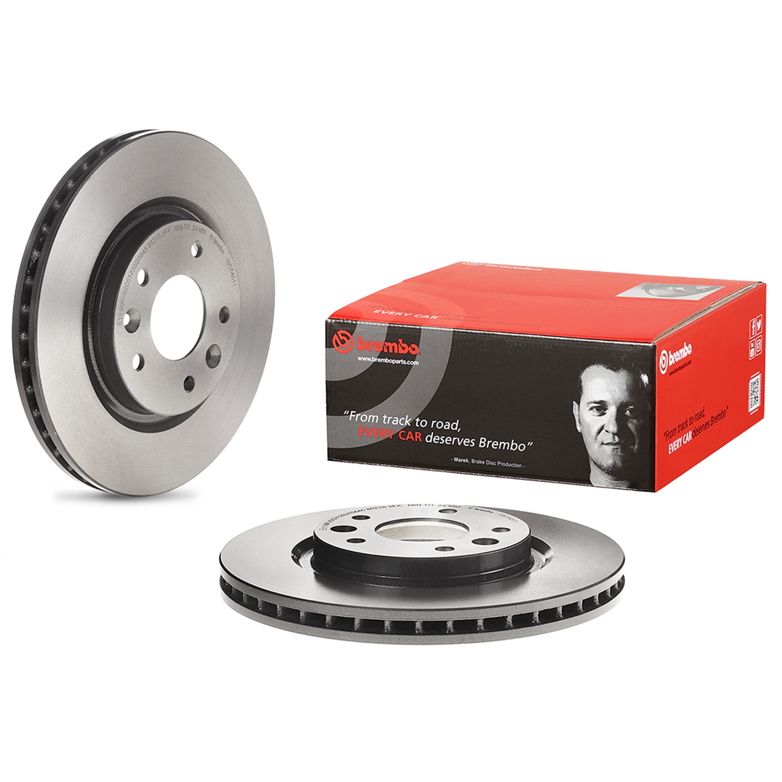 Brembo 09.A406.11 Uv Coated Vented Front Brake Rotor Cadillac/Chevrolet Oe# 88963556