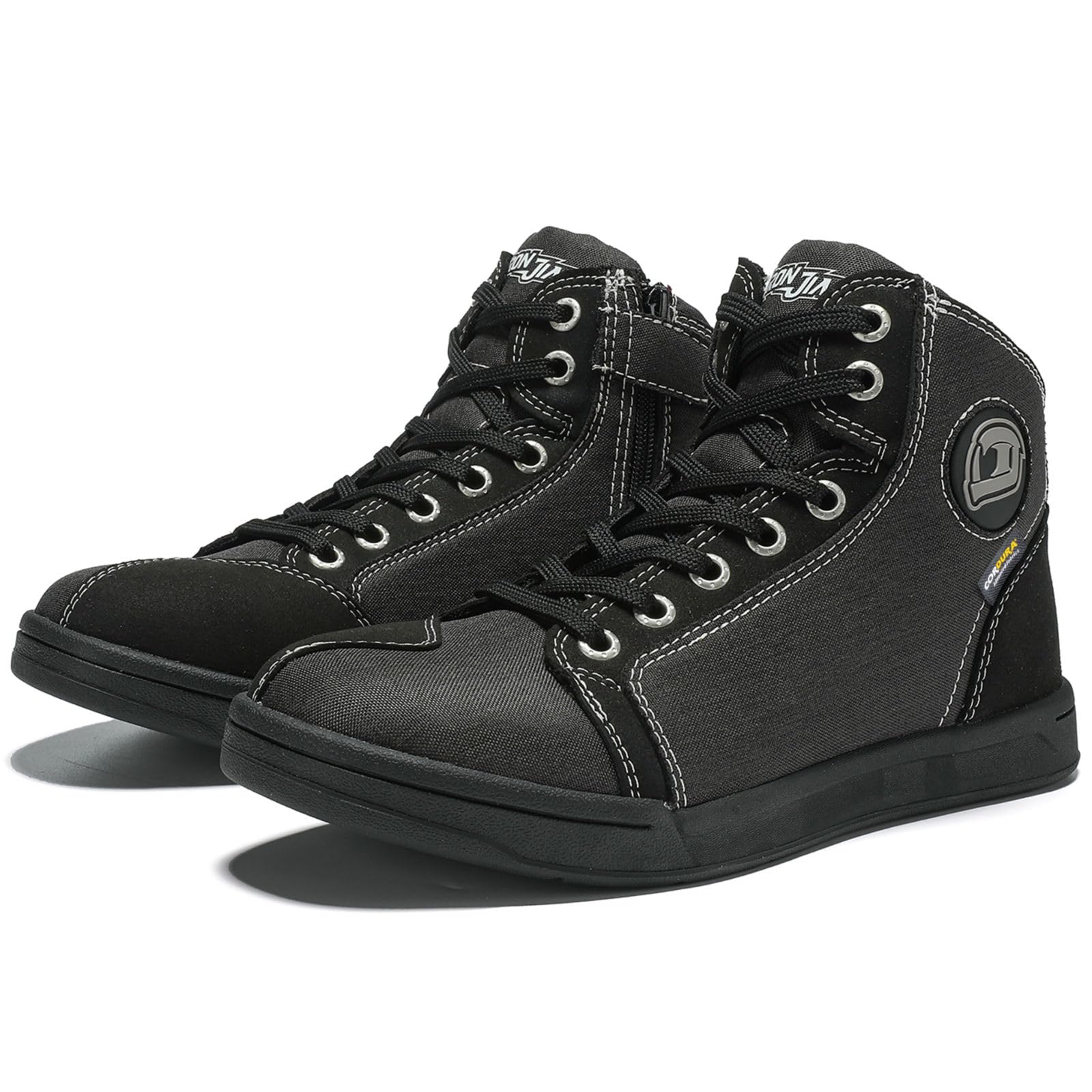 Iron Jia 'S Motorcycle Shoes Men Streetbike Casual Accessories Breathable Protective Gear Powersport Anti-Slip Footwear Black 10