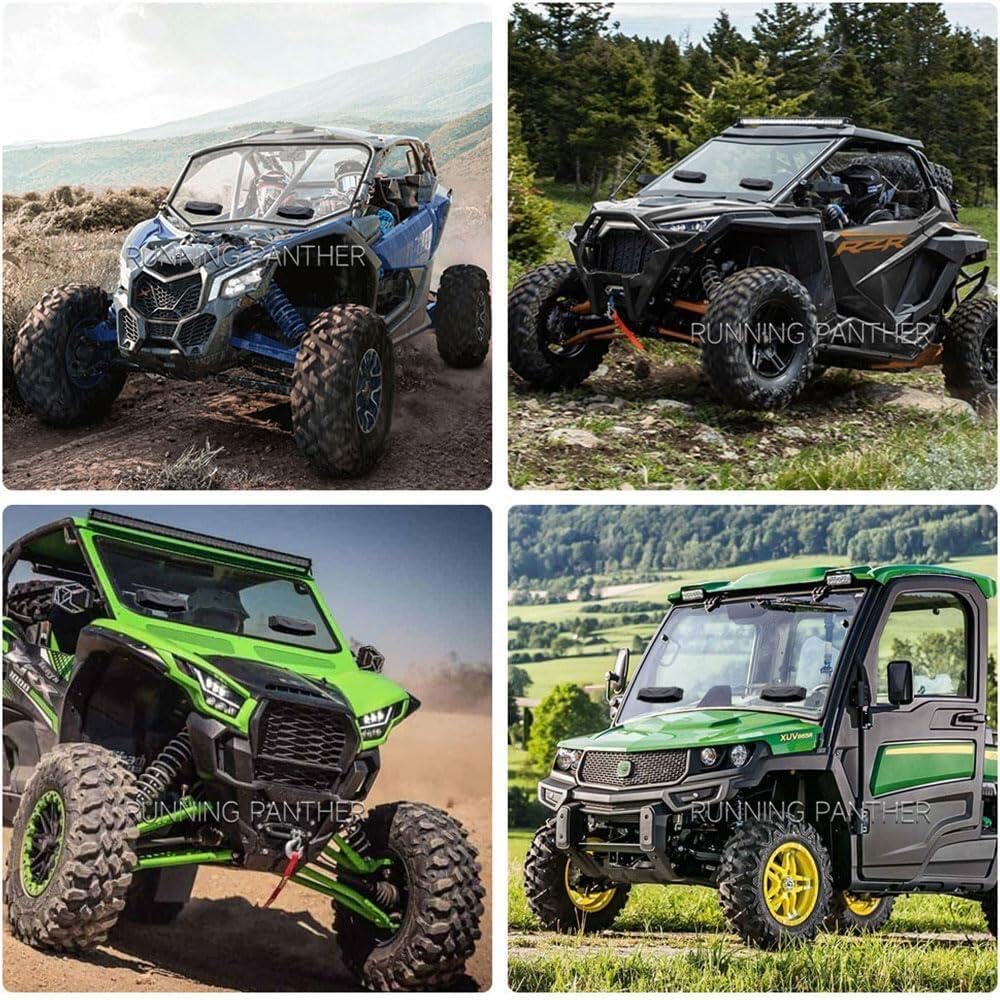 RUNNING PANTHER UTV Windshield Vent Kit - 2pcs Defrost Accessories for Can Am Maverick X3, Black, ABS Plastic, Model RP-UWV-001