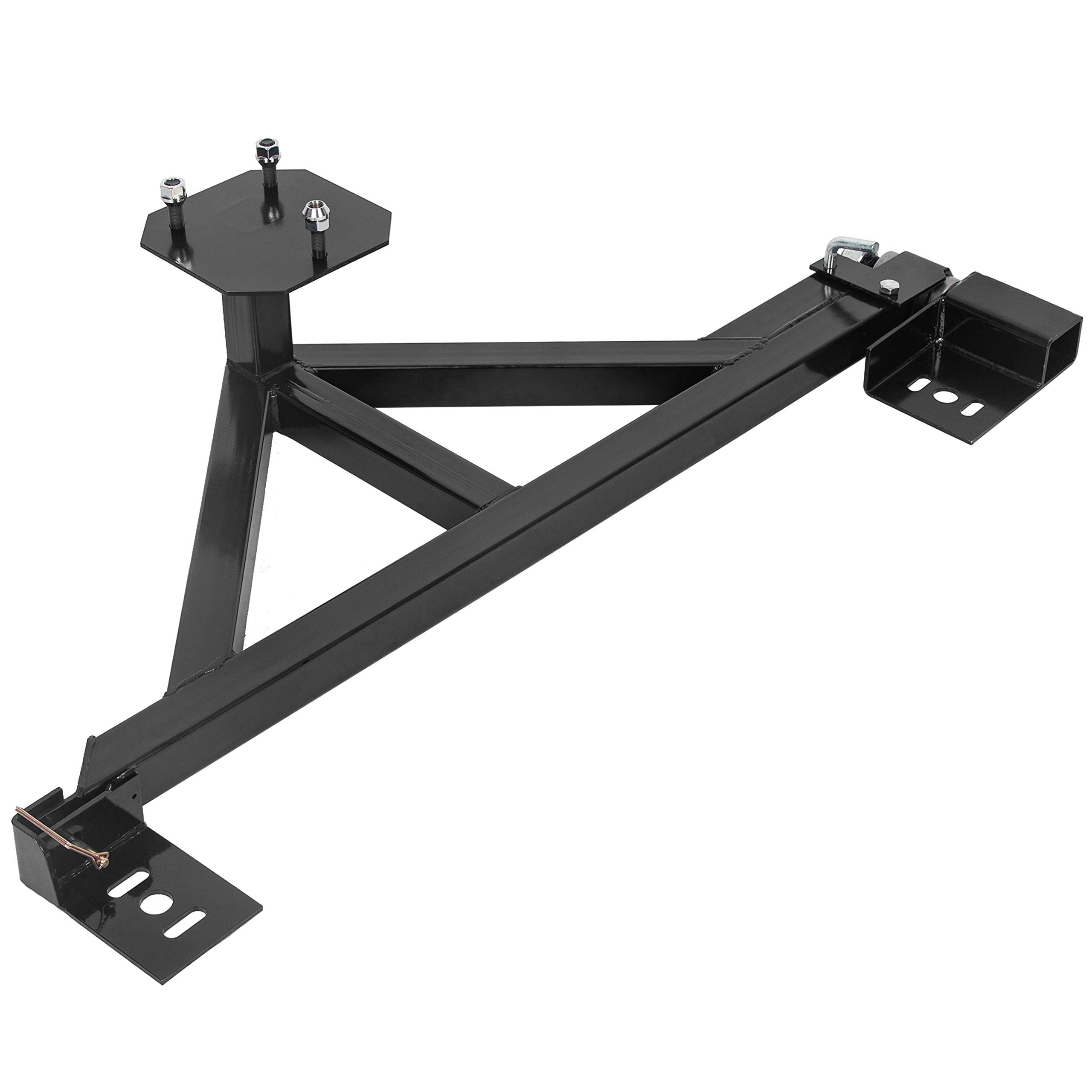 ECOTRIC Tire Carrier Mount for Hummer H2 - Heavy Duty Alloy Steel, Drop Down Option, Black, Model VC-LYAM-479