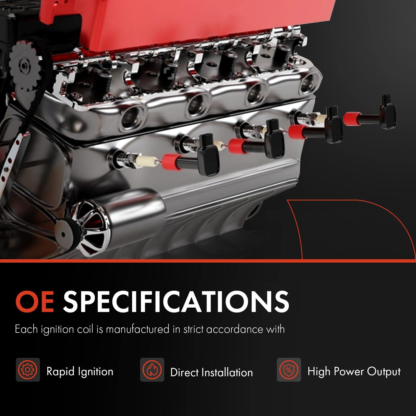 A-Premium Engine Ignition Coil Packs Compatible With Nissan Altima Rogue Sentra Tiida Versa X-Trail Fx50 M56