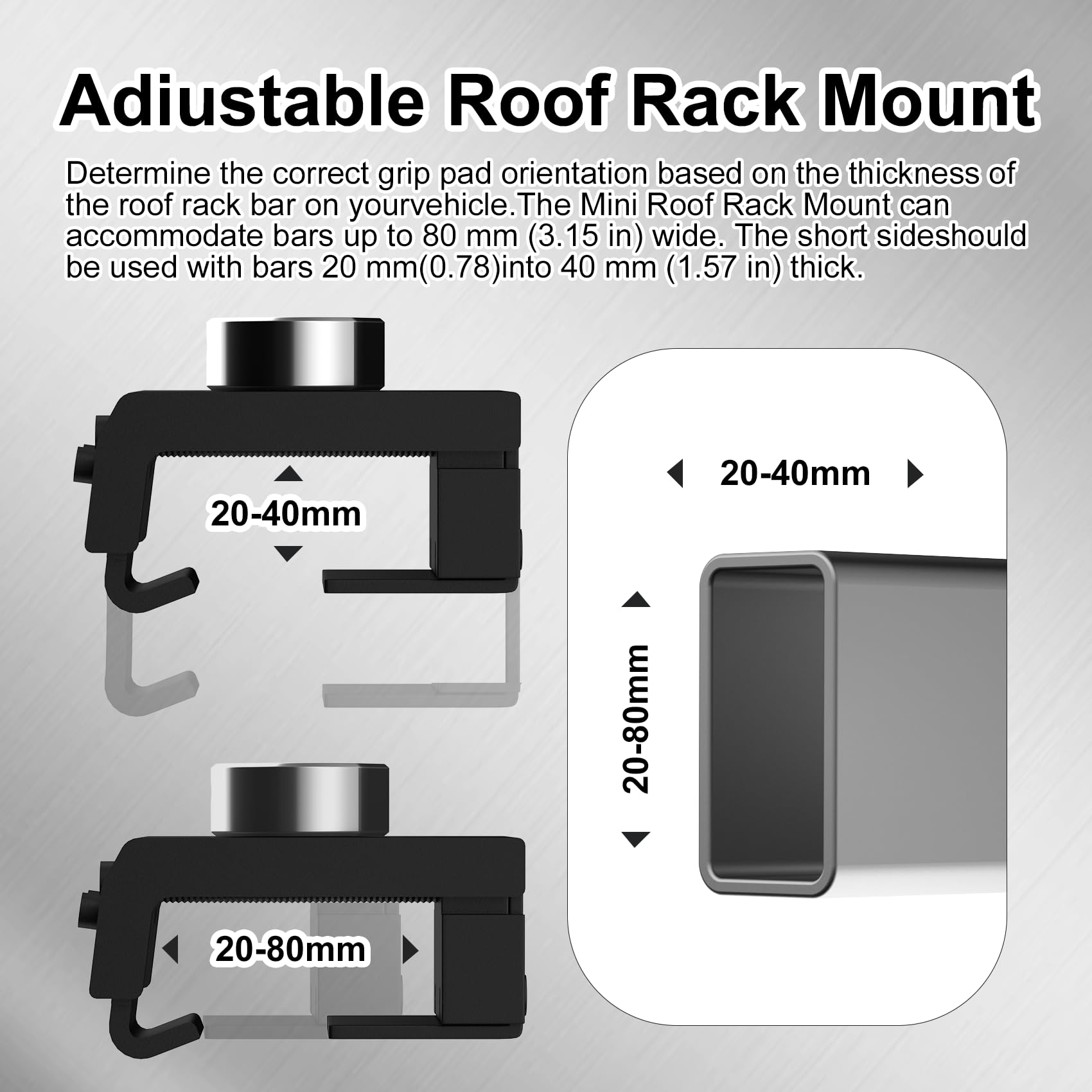 Starlink Mini Mount, Starlink Mini Rv Ladder Mount, Starlink Mini Roof Rack Mount,Universally Adjustable Angle Clamp Add an Alum