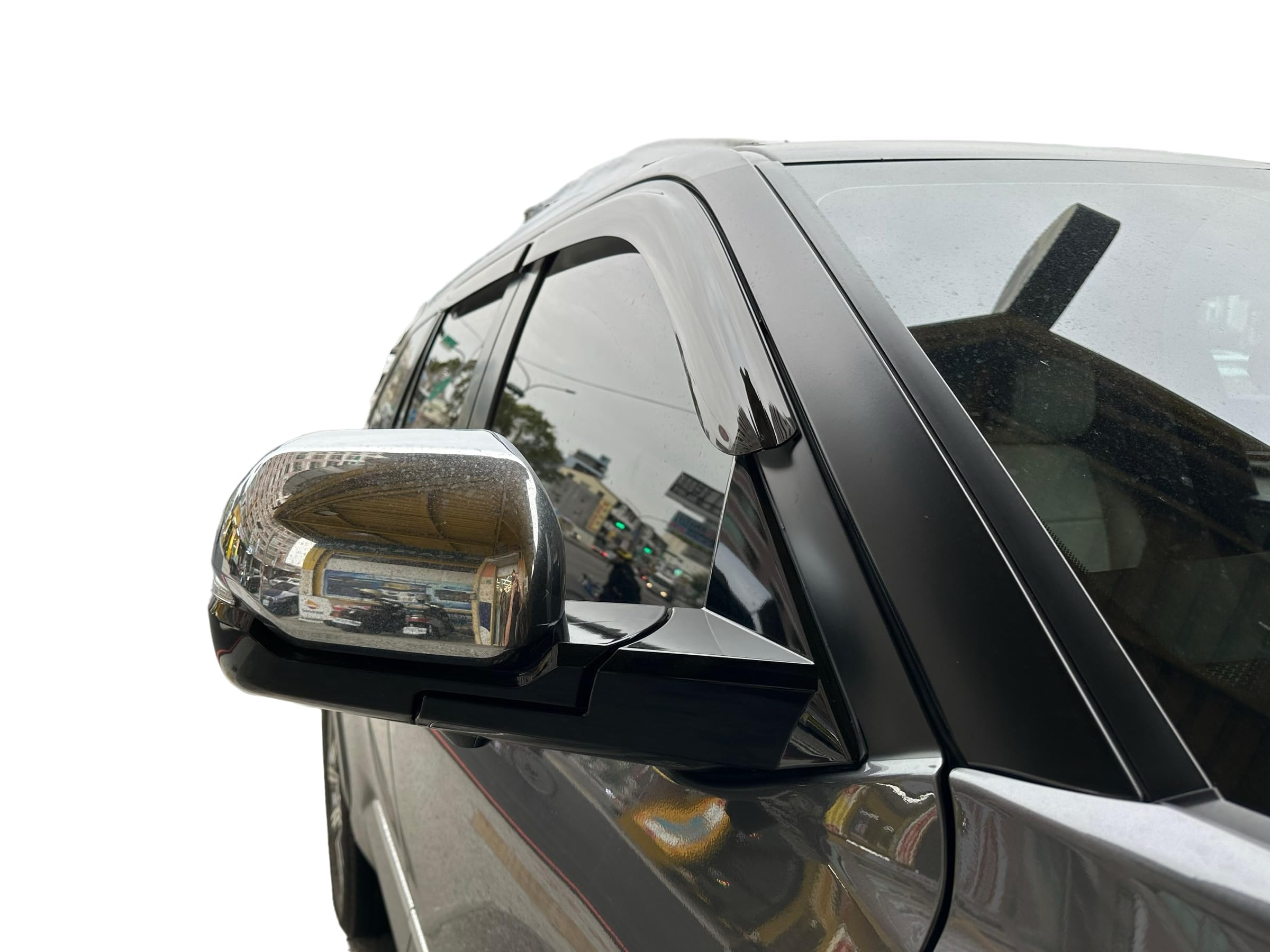2023-2025 Tape-On Rain Guards For Toyota Sequoia Side Window Visor Deflectors Extra Thick Tinted Vent Shade Protectors 2024
