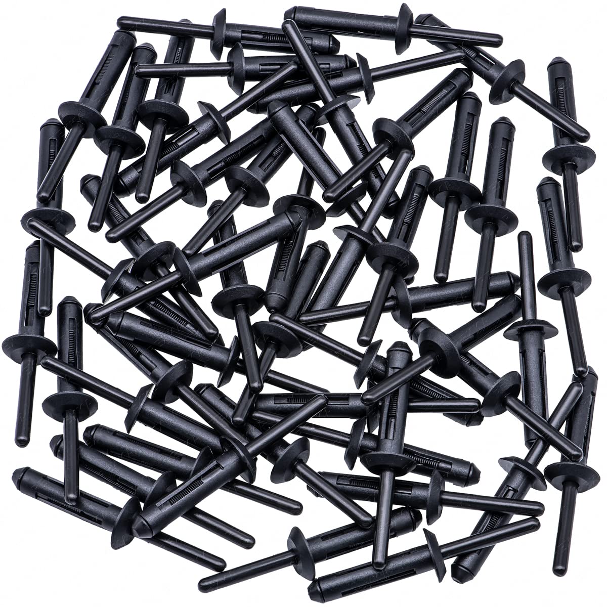 Rexka Fender Flare Bumper Door Trim Plastic Rivet Retainer 50pcs Compatible with Chrysler Jeep Wrangler Liberty KJ Ford N803862-S