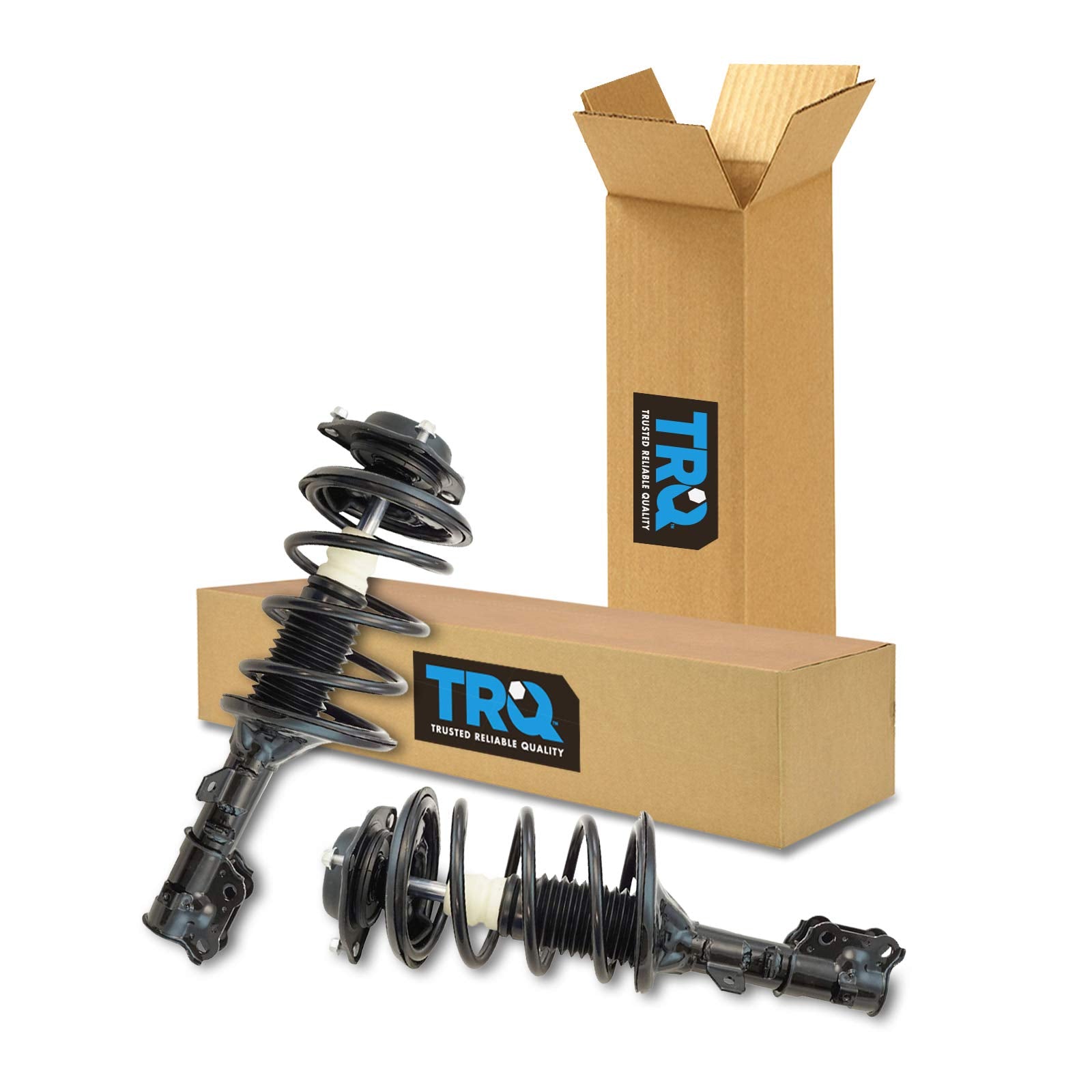 Trq Front Strut & Coil Spring Assembly Set Driver & Passenger Sides Compatible With 04-09 Kia Spectra 05-09 Spectra5