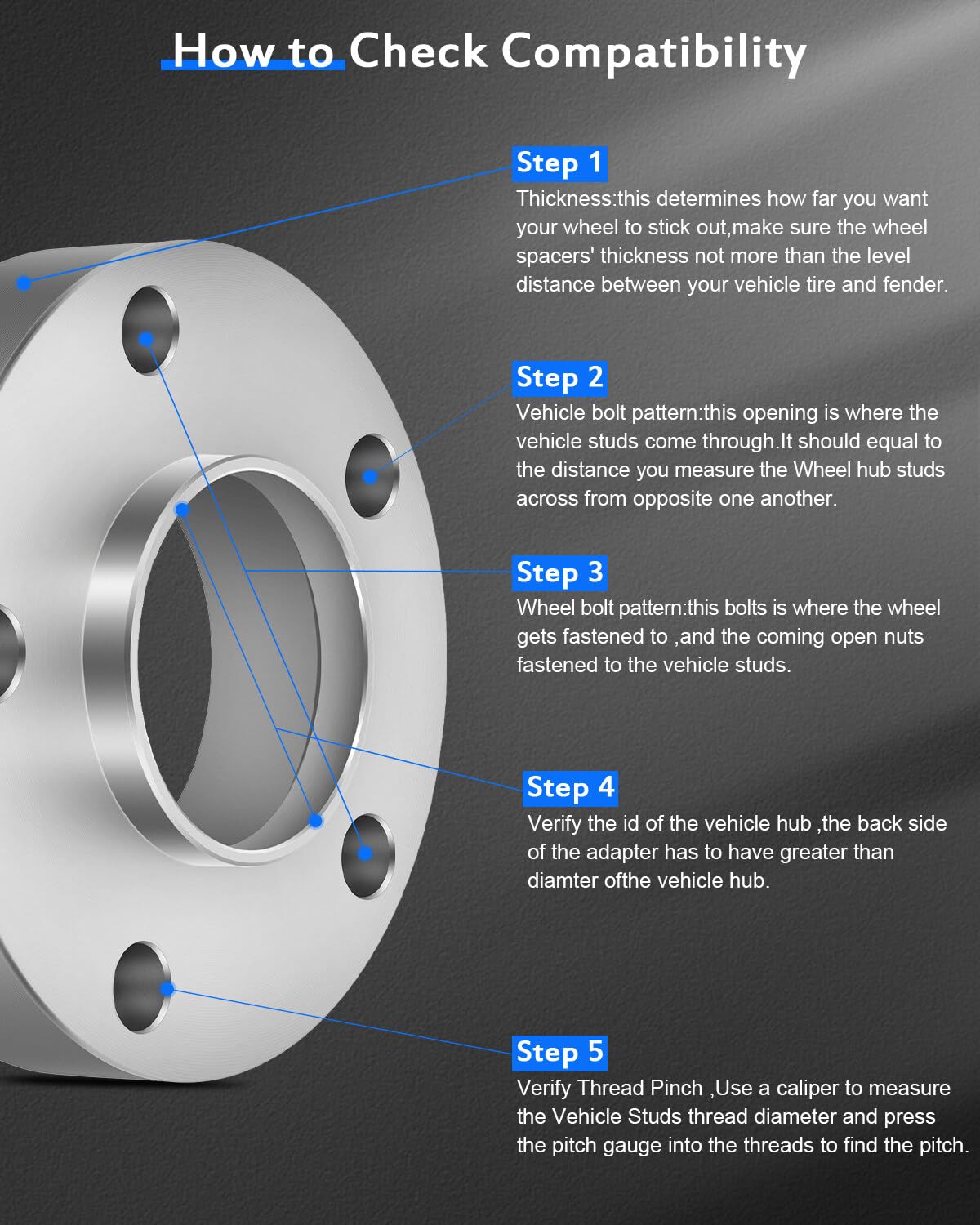 ECCPP 5 Lug 30mm Wheel Spacers 5x120mm to 5x120mm 72.56mm fits for E36 E46 E60 E61 E62 E90 E91-2PCS