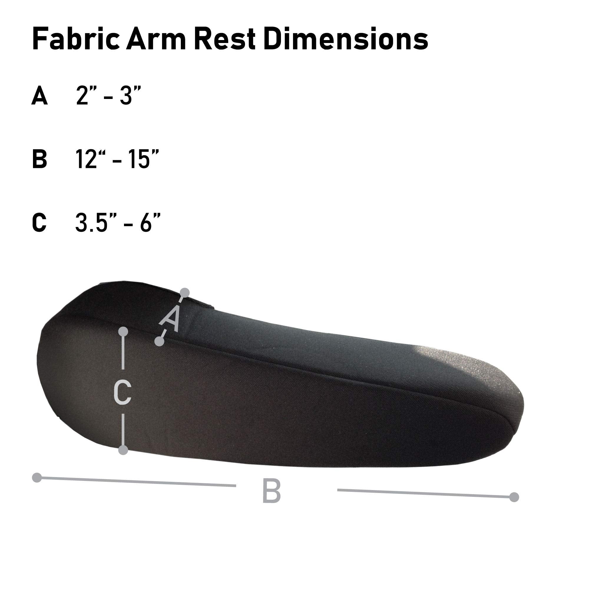 Fh Group Flat Cloth Fabric Armrest Cover Semi-Universal Fit, One Pair Black