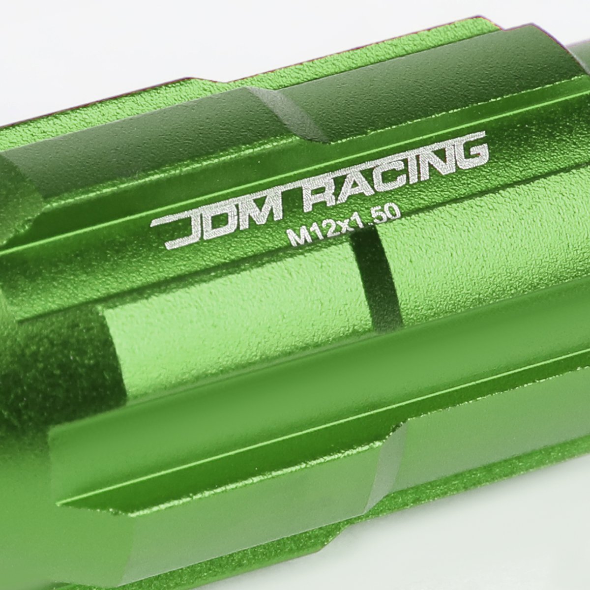 Dna Motoring Ln-Ztl-9025-15-Gn 20Pcs M12 X 1.5 Open End Style Wheel Lug Nuts W/Deep Drive Extension Adapter, 24Mm Od/50Mm H, Green