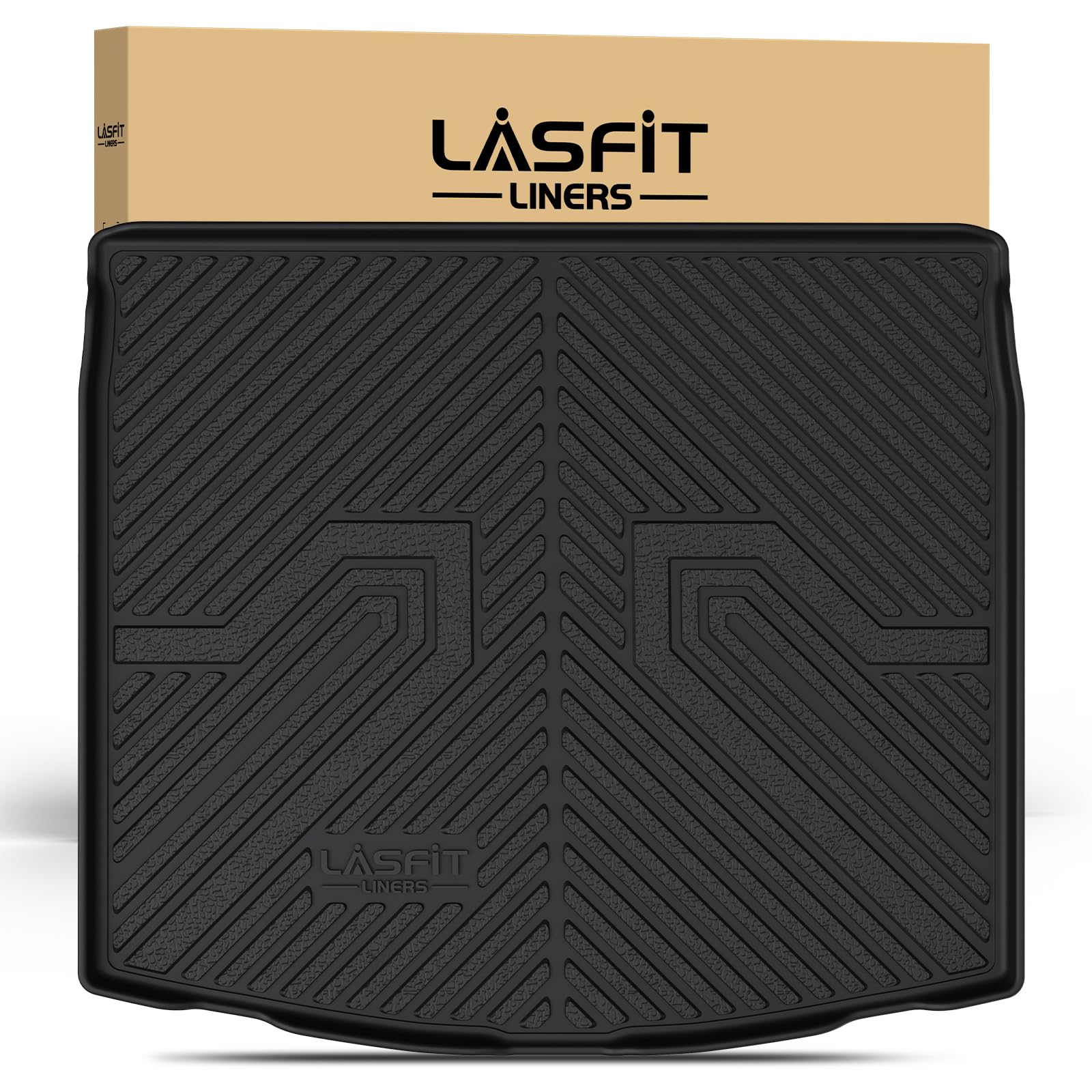 LASFIT Cargo Mat for Toyota Corolla Cross 2022-2025(Fit AWD Not Fit FWD), Custom Fit All-Weather TPE Rubber Trunk Mat for Toyota