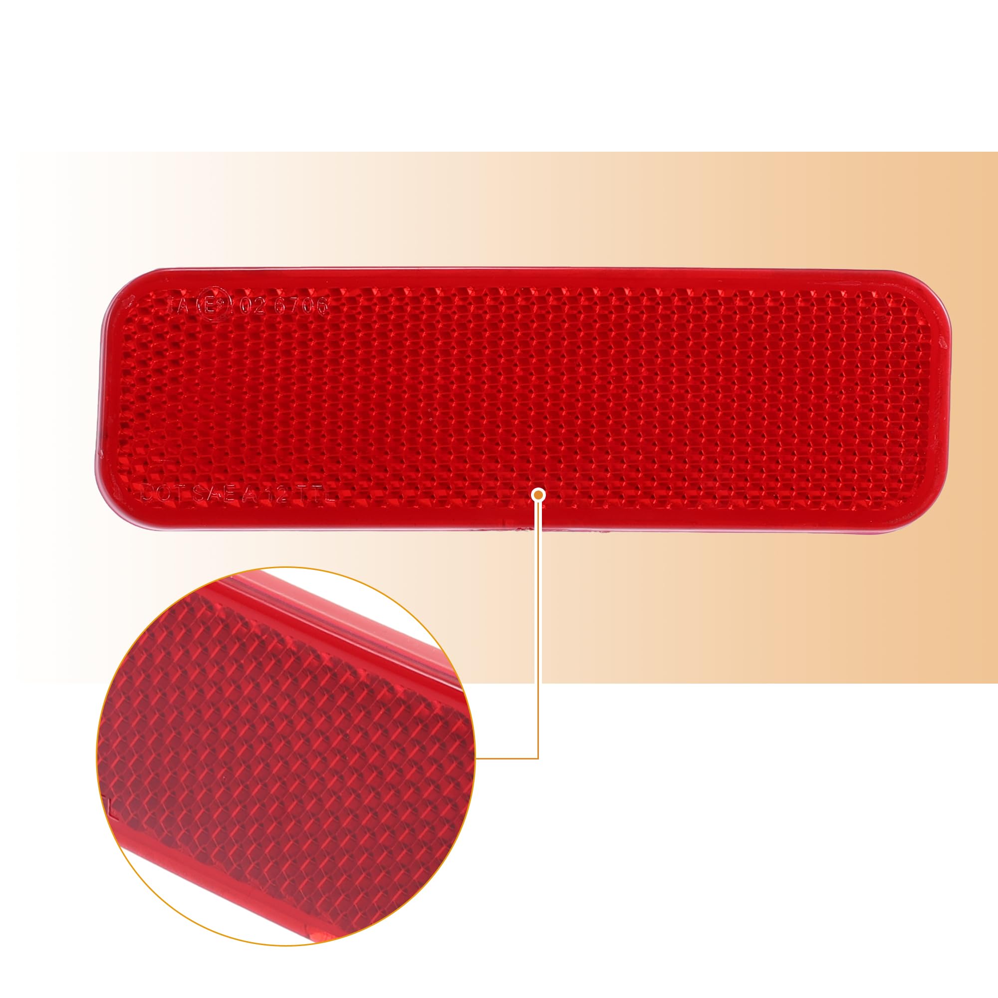 X Autohaux 1 Pcs Driver Side Rear Left Side Bumper Reflector For Ford Transit Connect 2014-2022 Bk2Z-13A565-A Abs Red