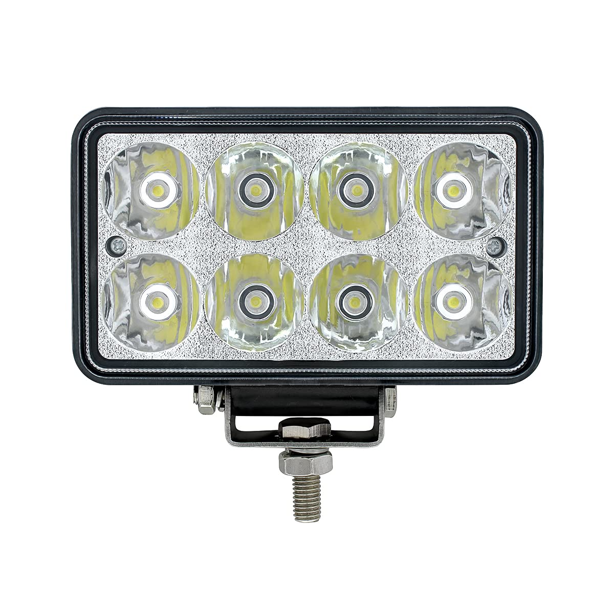 United Pacific 8 High Power Led Rectangular Work Light With Chrome Reflector, 36507