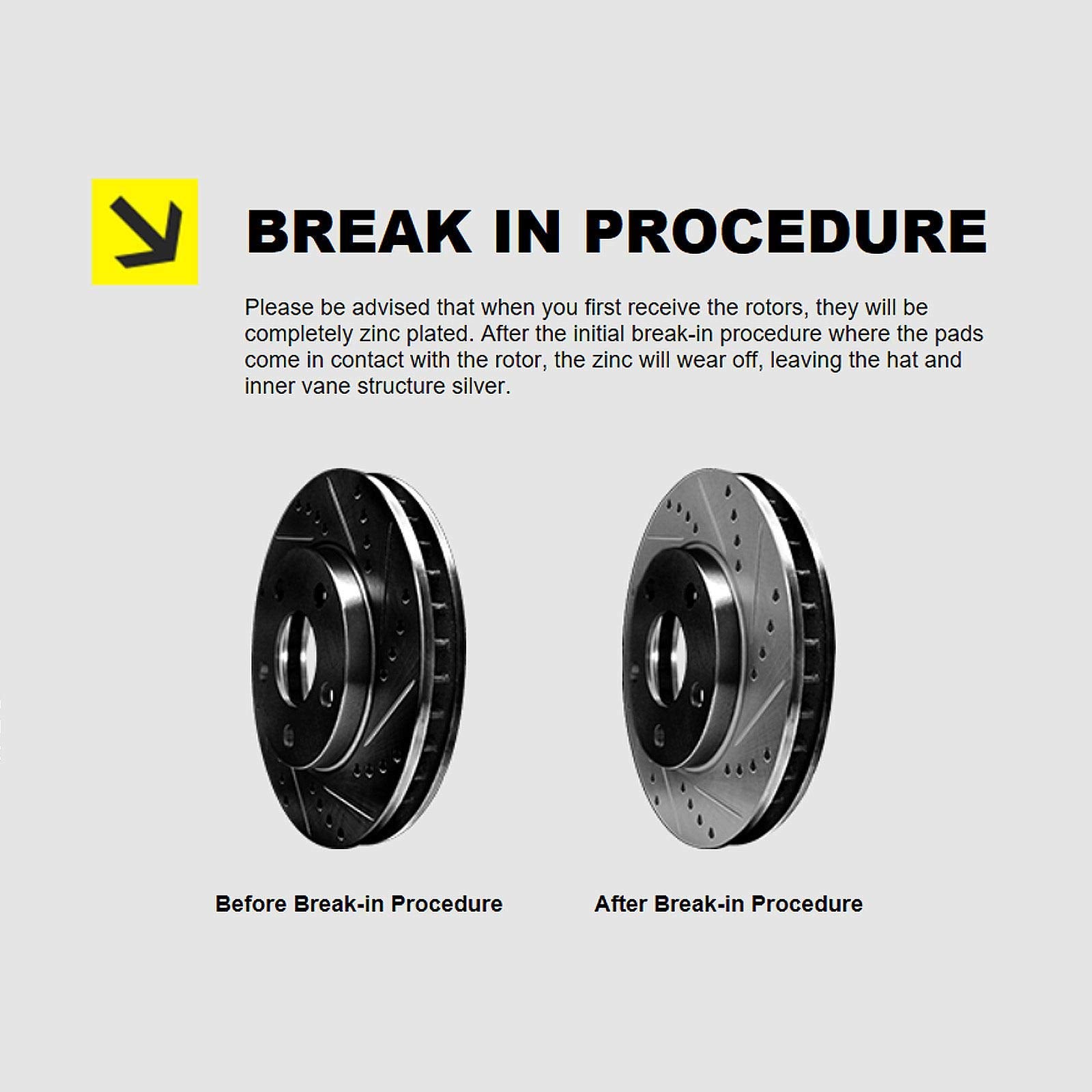 Hart Brakes Front Brakes And Rotors Kit |Front Brake Pads| Brake Rotors And Pads| Ceramic Brake Pads And Rotors |Fits 2006-2016