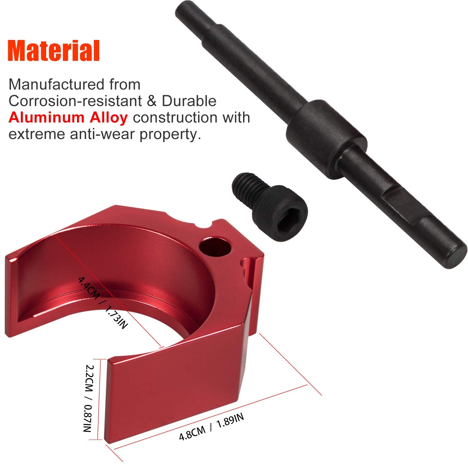 9U-7227 Injector Height Adjustment Gauge Tool Aluminum Alloy For Cat Caterpillar 3406E, C-15 And C-16 (Red)