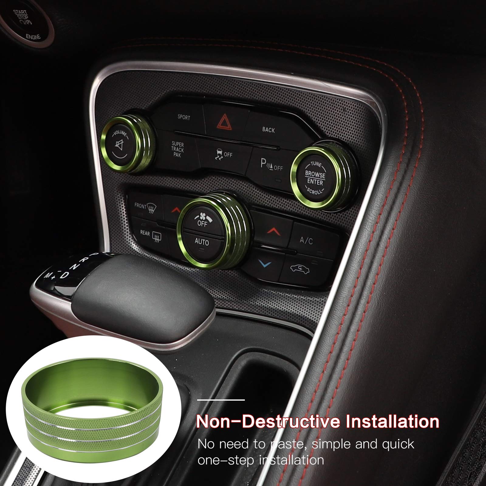 Voodonala Air Conditioner Switch Cd Button Knob For Dodge Challenger 2015-2024 Charger Chrysler 300 300S 2015-2019, For Ram 2013