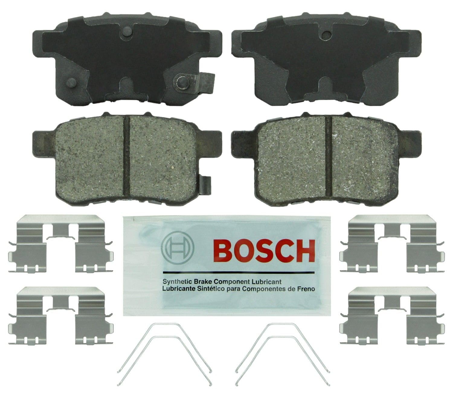 BOSCH BE1451H Blue Ceramic Disc Brake Pad Set With Hardware - Compatible With Select Acura TSX; Honda Accord; REAR