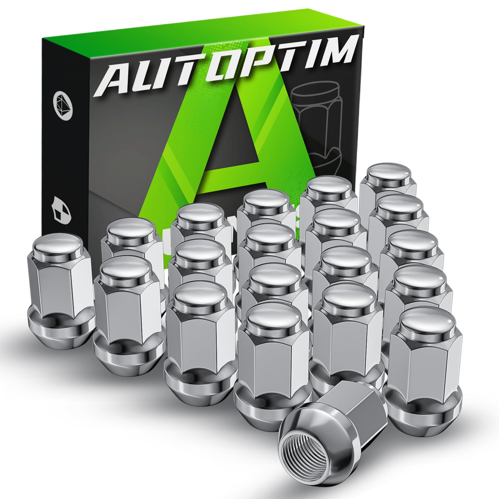 AUTOPTIM M12x1.5 Wheel Lug Nuts - Replacement for 2008-2024 Dodge Journey, 1987-2020 Grand Caravan, 2005-2009/2018-2025 Chevy Eq