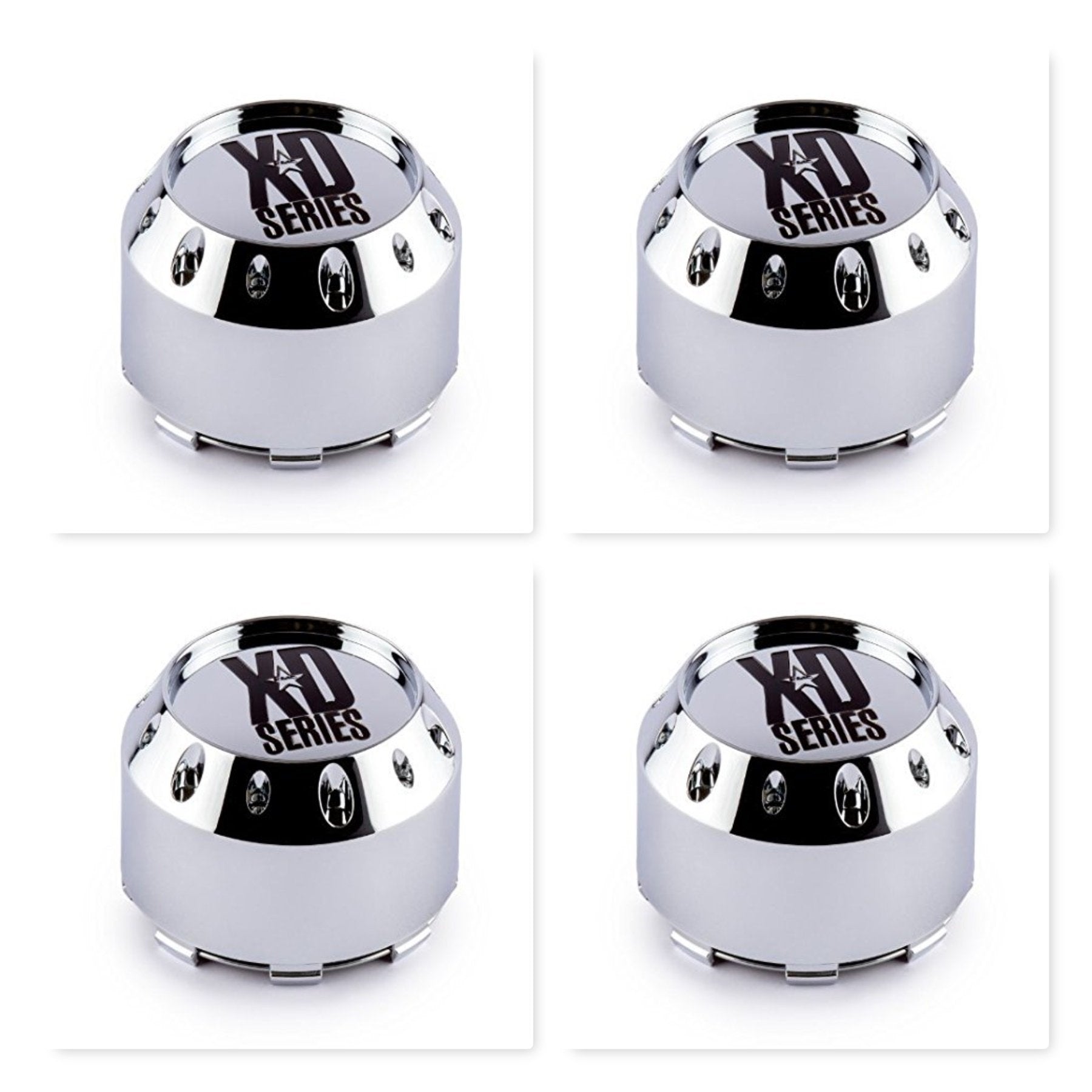 4 Pack Kmc Xd Series 464K106 Chrome Wheel Center Cap 6 Lug