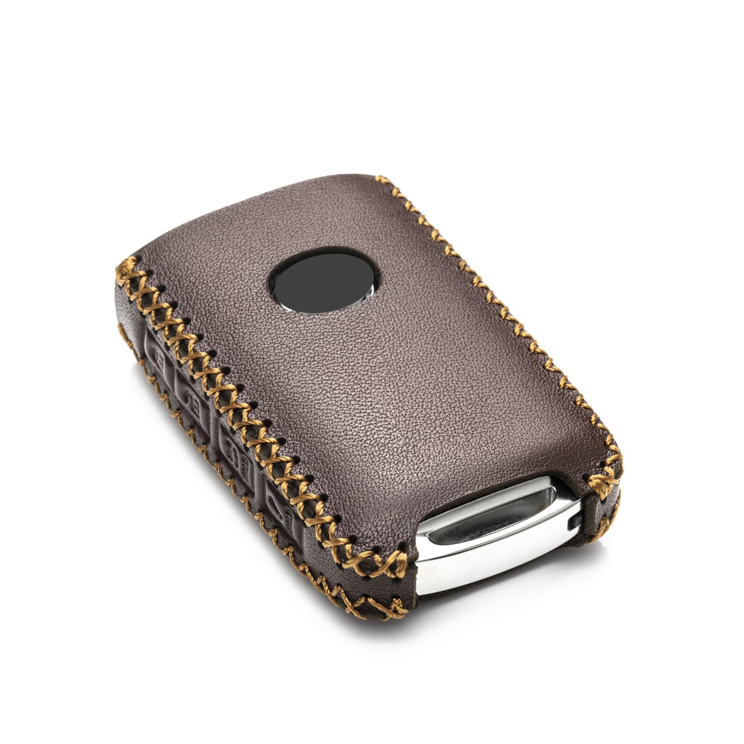 Vitodeco Leather Smart Key Fob Case Cover for Mazda 3, 6, CX-5, 2020-2025, 4-Button, Brown