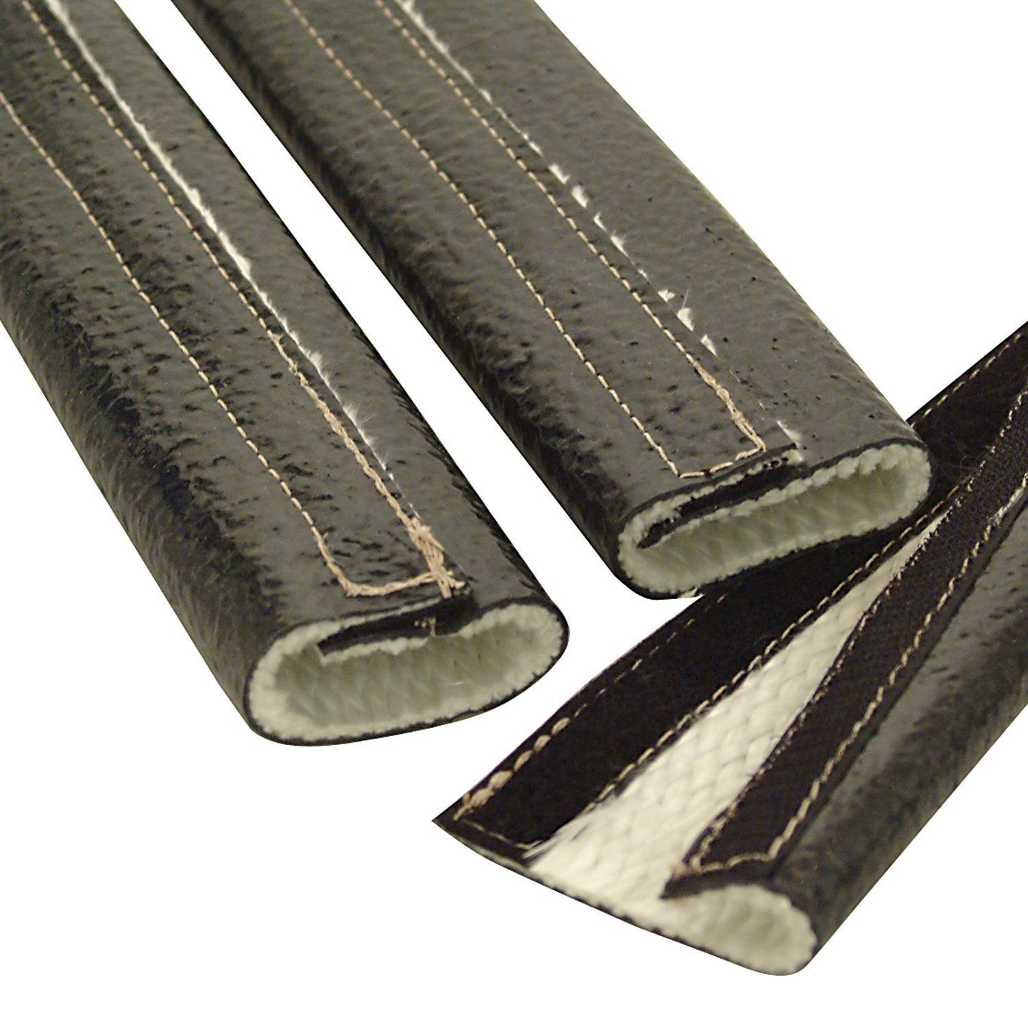 Design Engineering 010479 Fire Wrap 3000 1.5 inch x 24 inch Heat Protection Sleeve for Wires, Hoses, etc. (with Hook and Loop Closure)